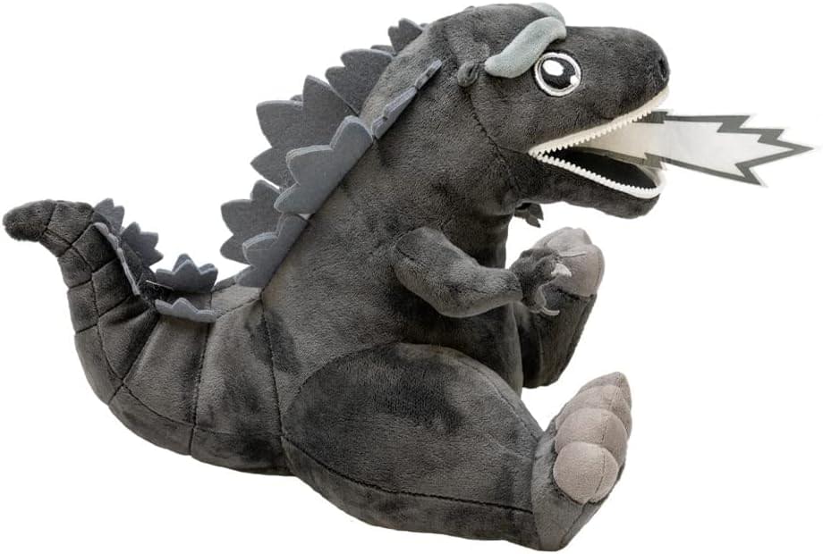 Godzilla 9 Inch Zippermouth Plush | Black and White Godzilla