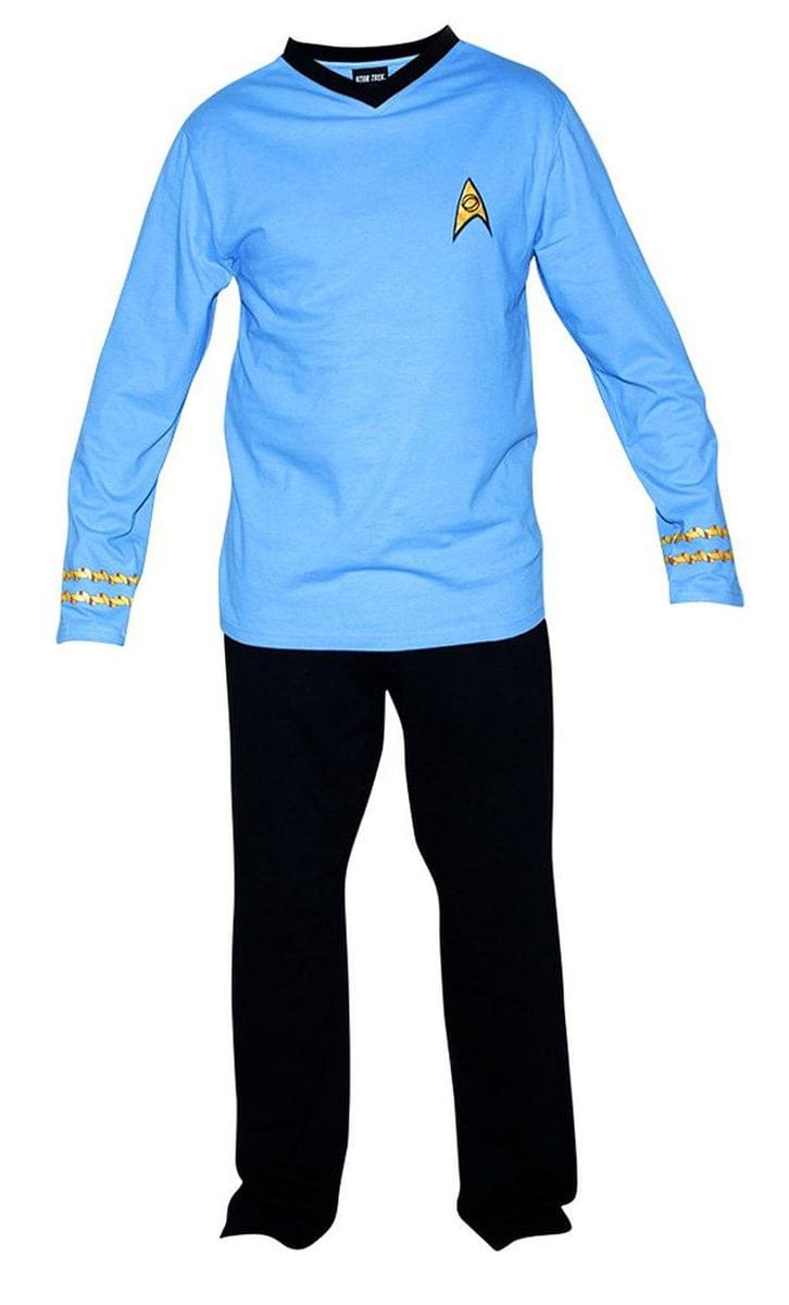 Star Trek Adult Spock Officer Uniform Blue Pajama Set