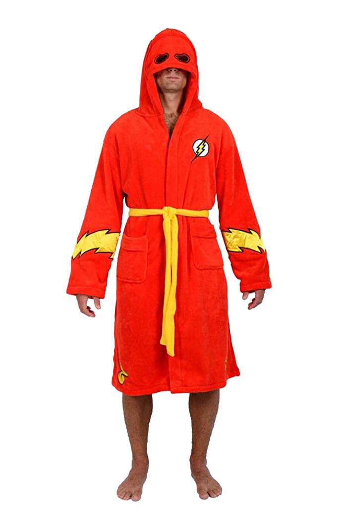 DC Comics The Flash Men's Hooded Fleece Robe