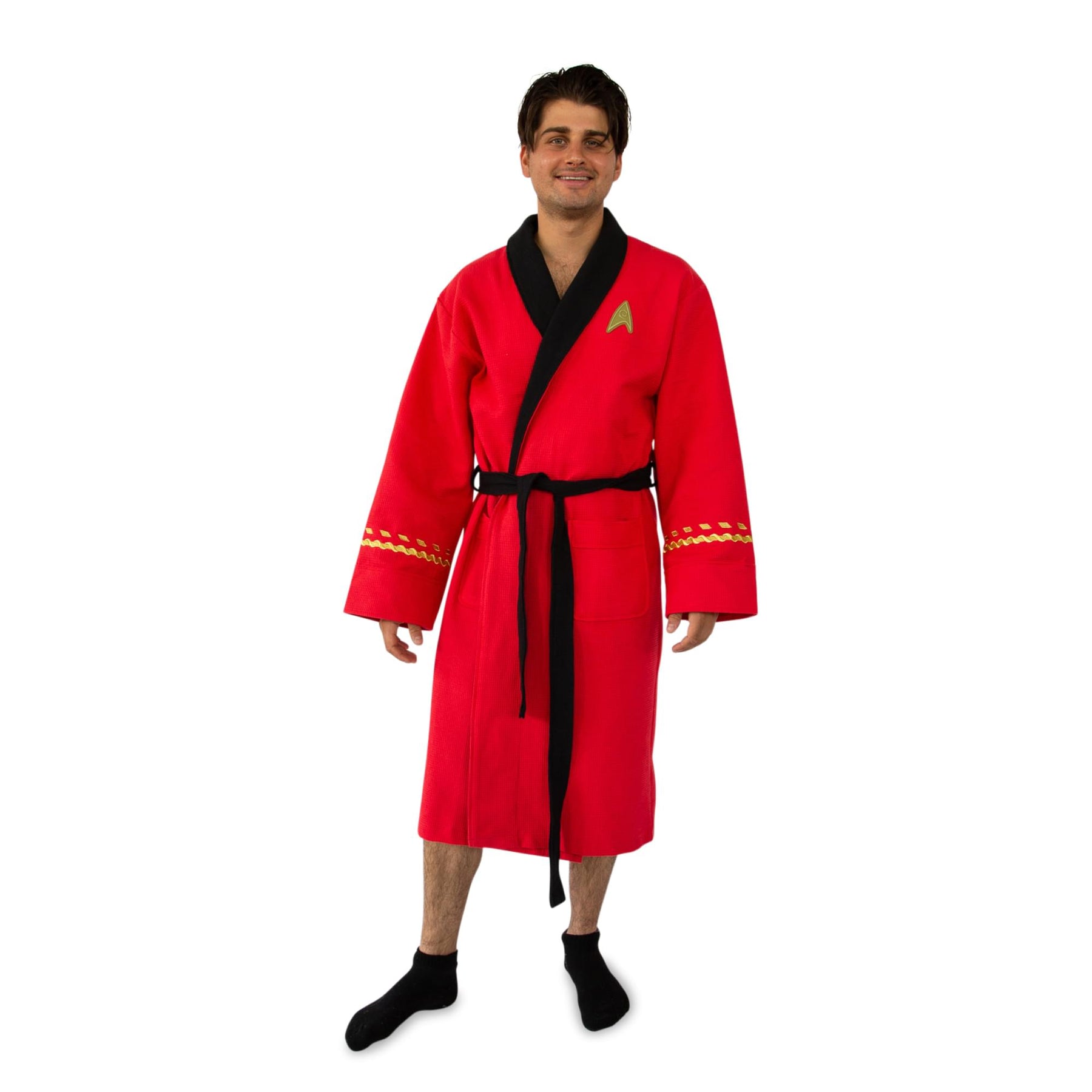 Star Trek: The Original Series Waffle-Weave Cotton Adult Robe | Red Operations