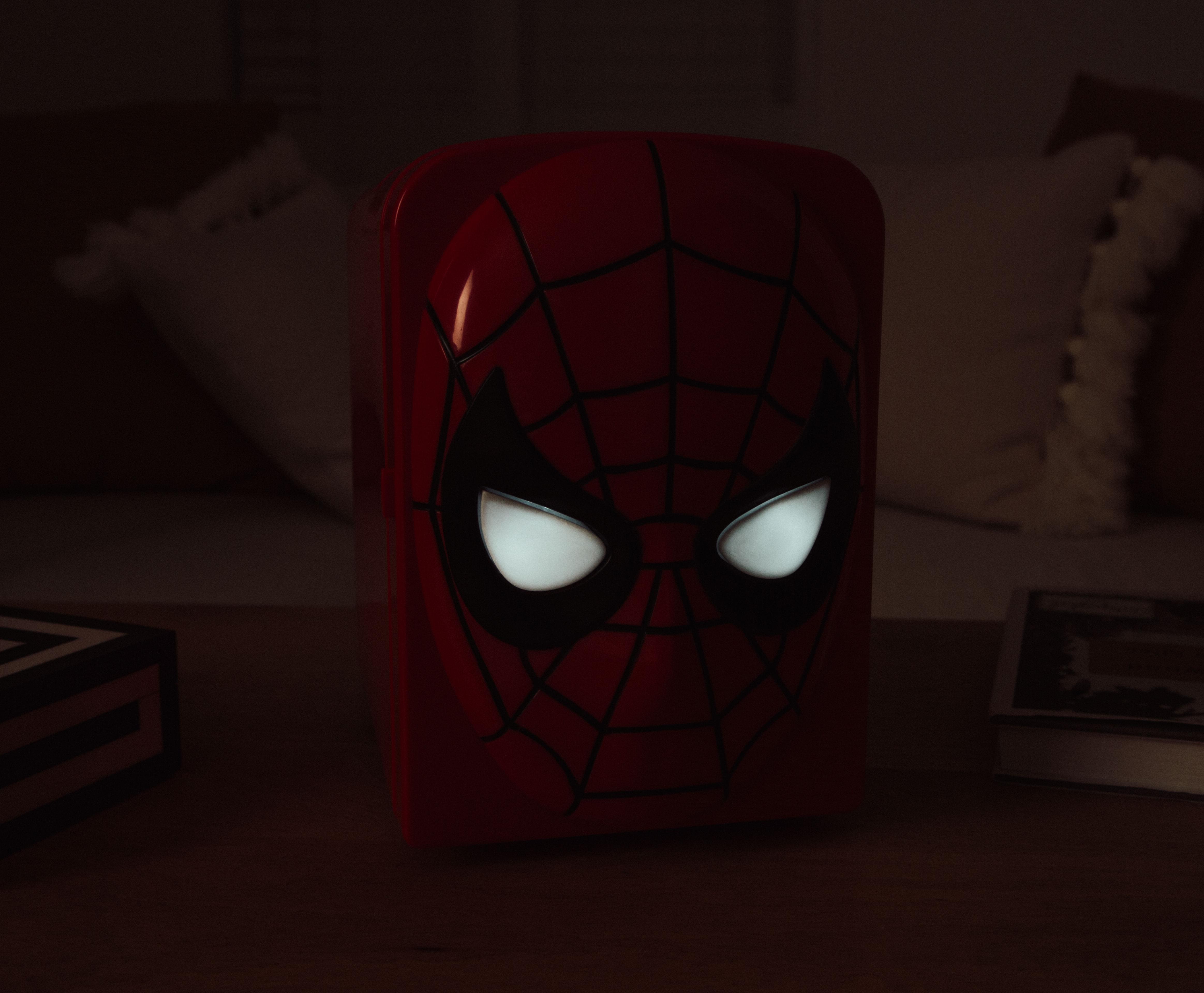 Marvel Spider-Man 4-Liter Mini Fridge Thermoelectric Cooler | Holds 6 Cans