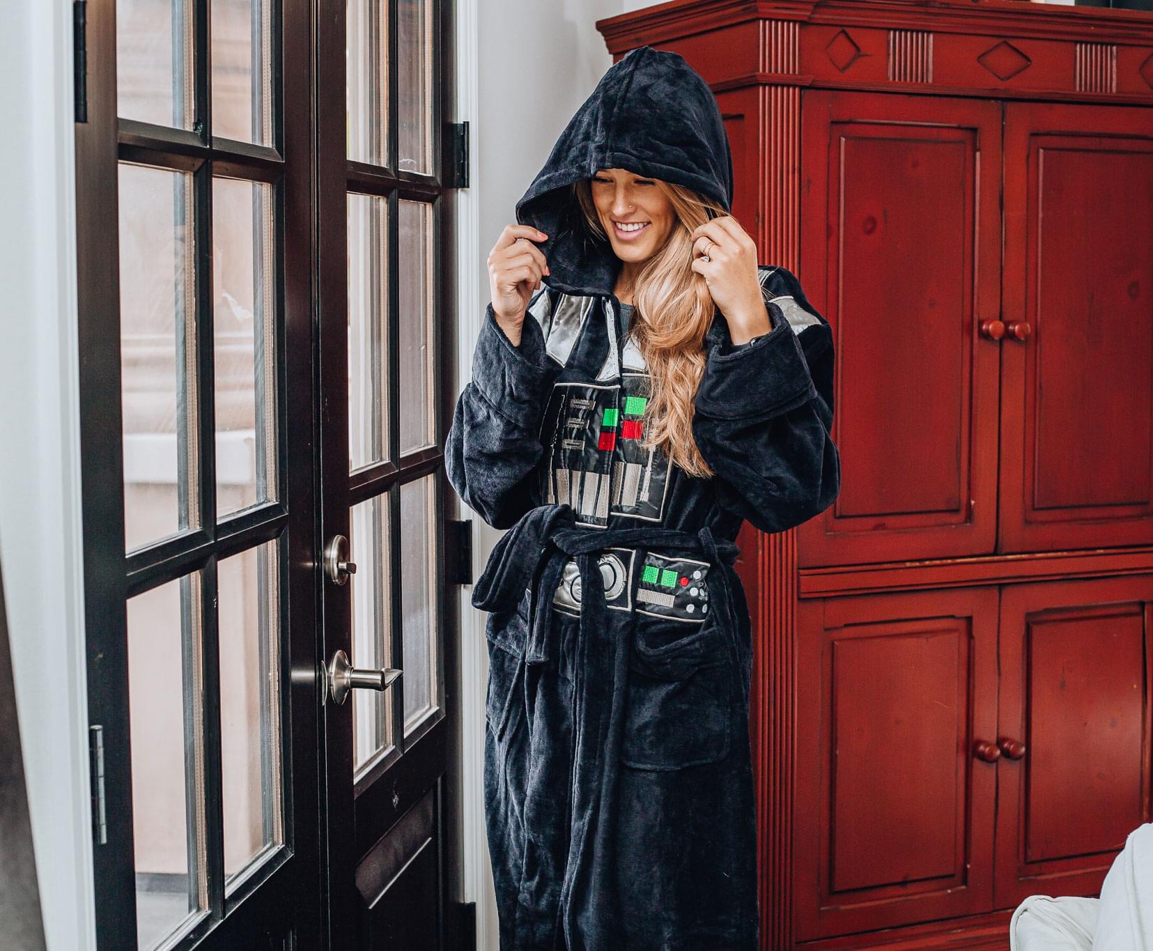 Star Wars Darth Vader Unisex Terrycloth Bathrobe for Adults | One Size Fits Most