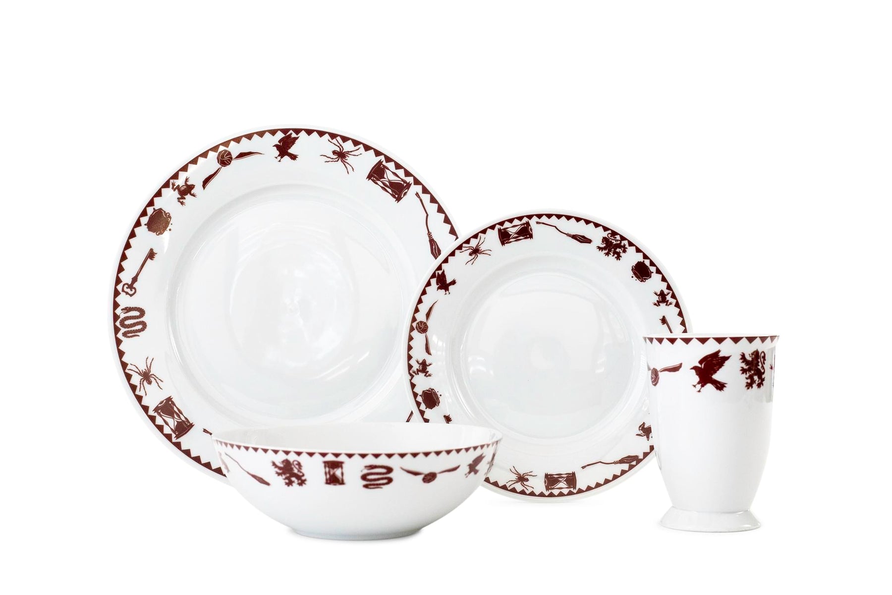 Harry Potter Creatures & Icons Dinnerware Sets | 4-Piece Ceramic Dinner Set