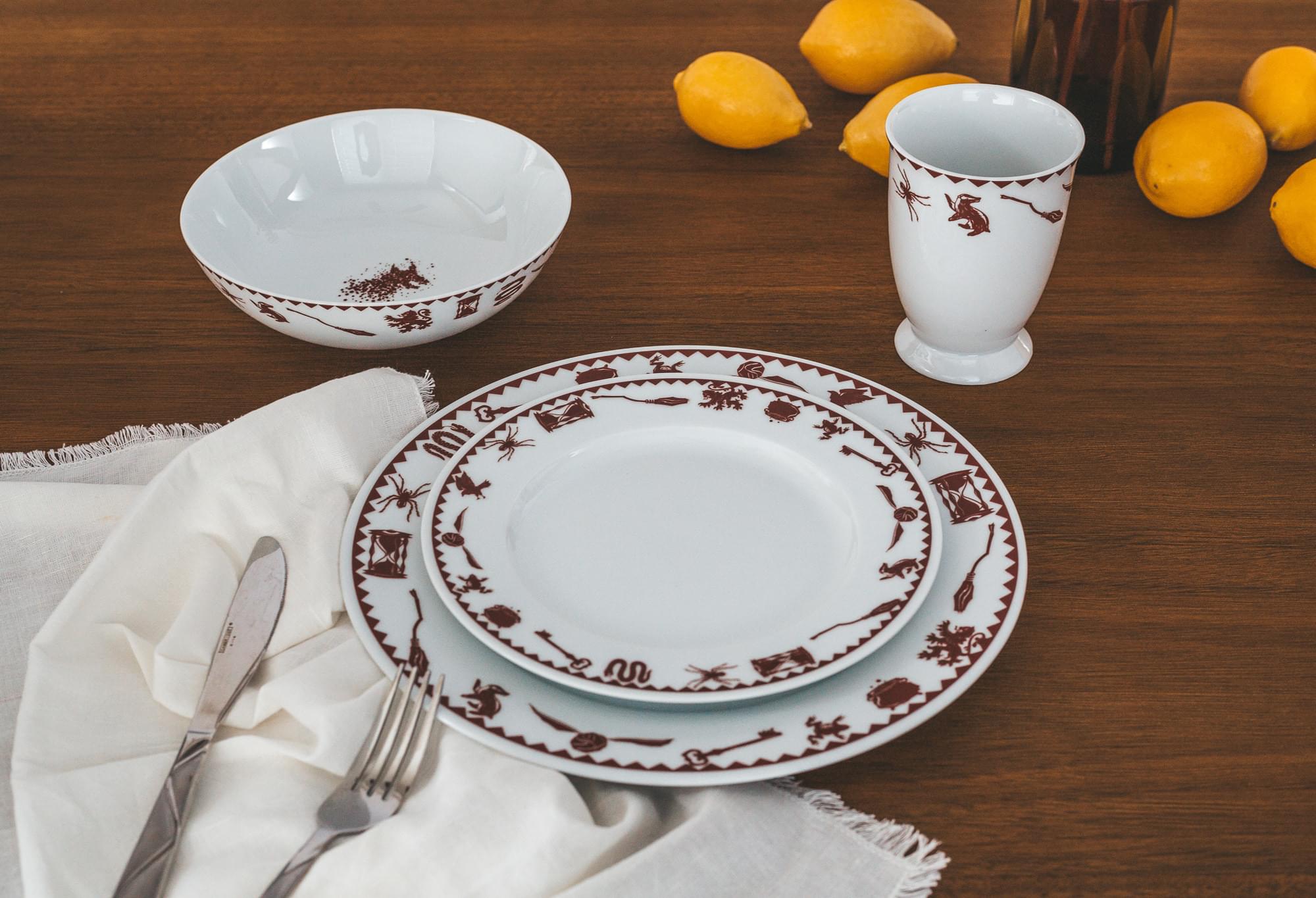 Harry Potter Creatures & Icons Dinnerware Sets | 4-Piece Ceramic Dinner Set