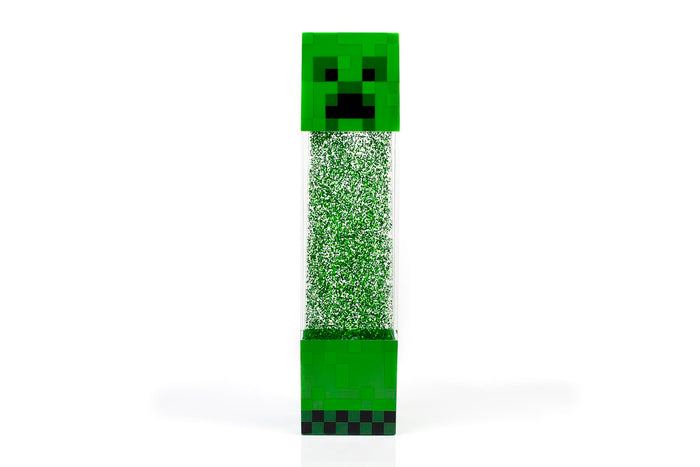 Minecraft Creeper Glitter Motion Light | 12-Inch Fun Mood Light LED Lamp