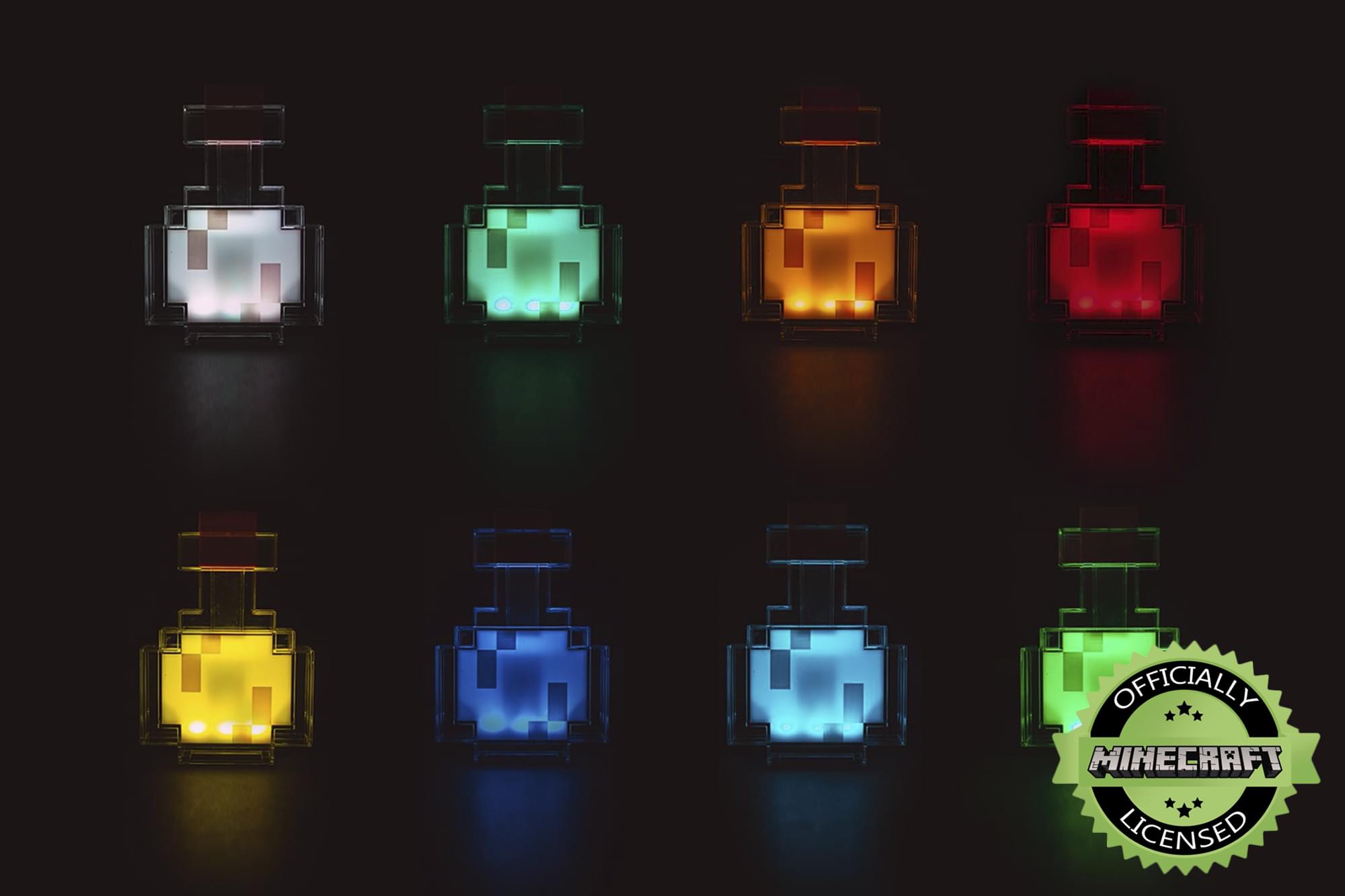 Minecraft Potion Bottle Color-Changing LED Desk Lamp | 7 Inch Night Light