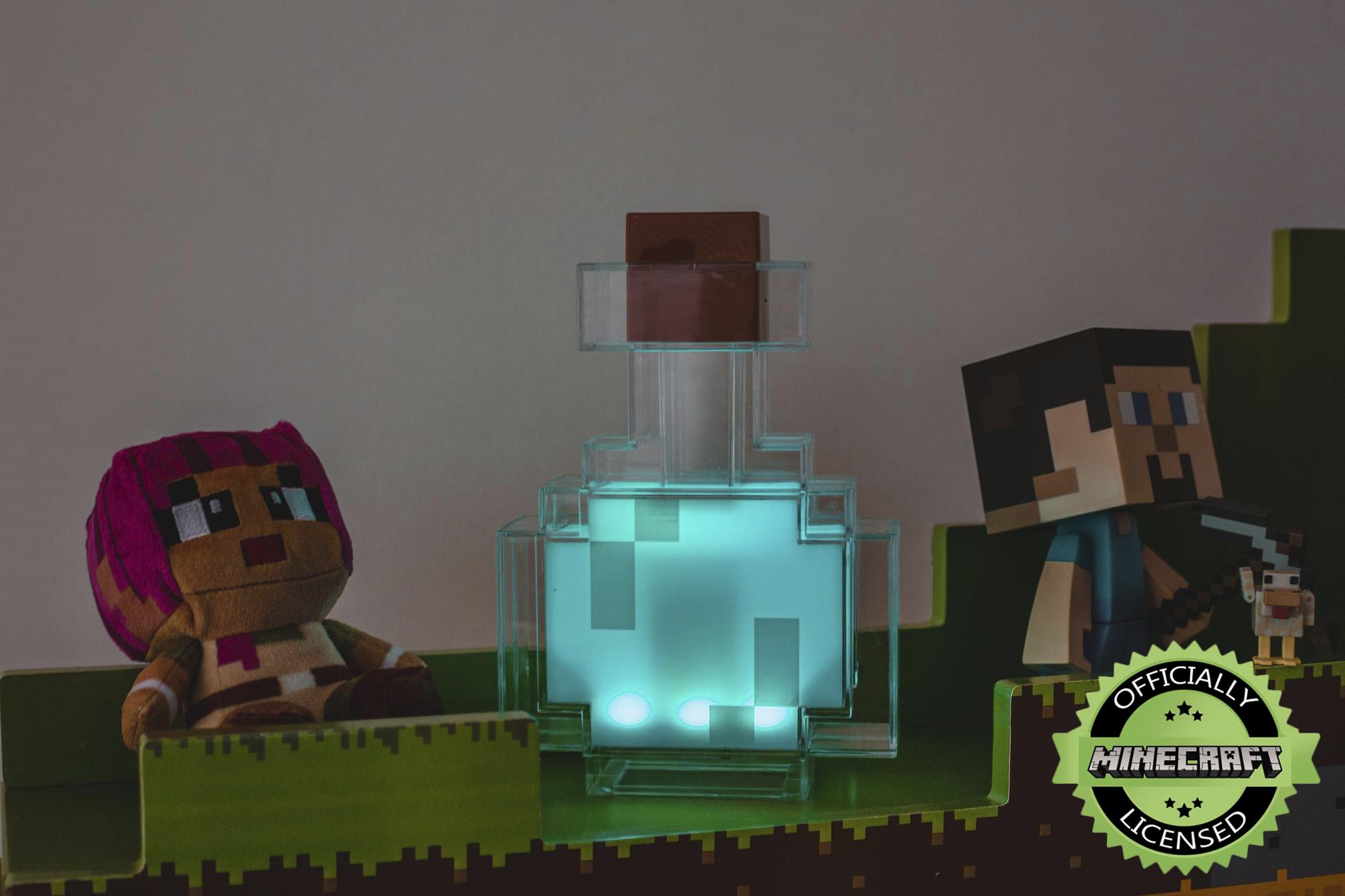 Minecraft Potion Bottle Color-Changing LED Desk Lamp | 7 Inch Night Light