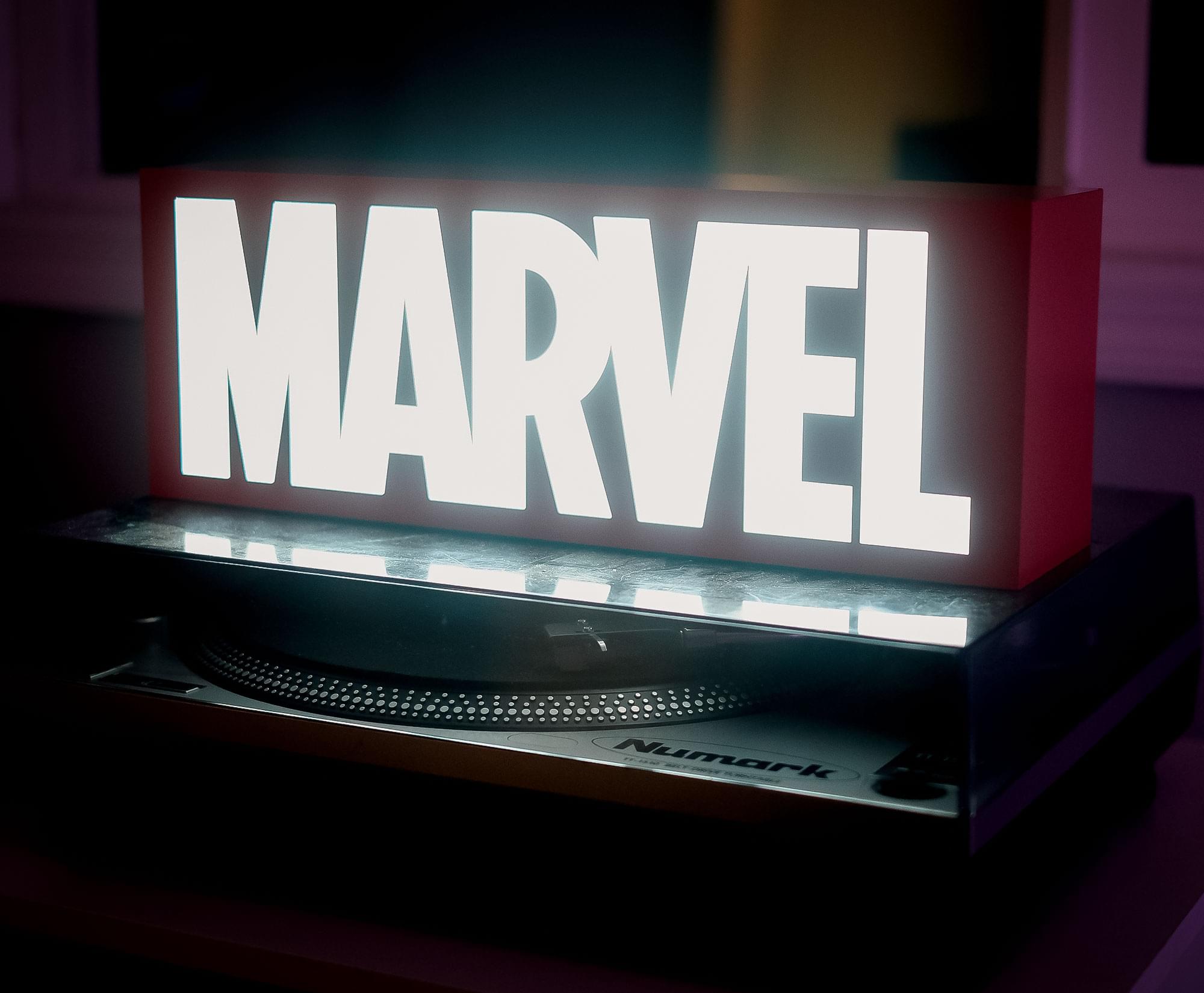 Marvel Comics Official Logo 17-Inch Light Box | Electric/USB Mood Light