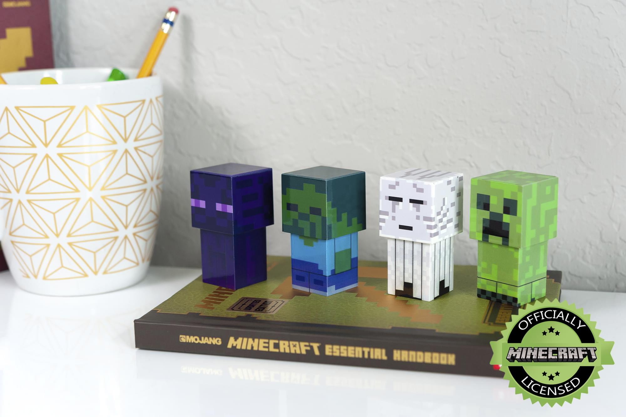 Minecraft Mini Mob 4-Piece Figure Mood Light Set | Battery Operated