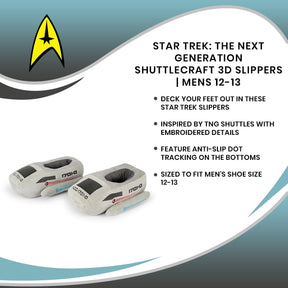 Star Trek: The Next Generation Shuttlecraft 3D Slippers For Adults