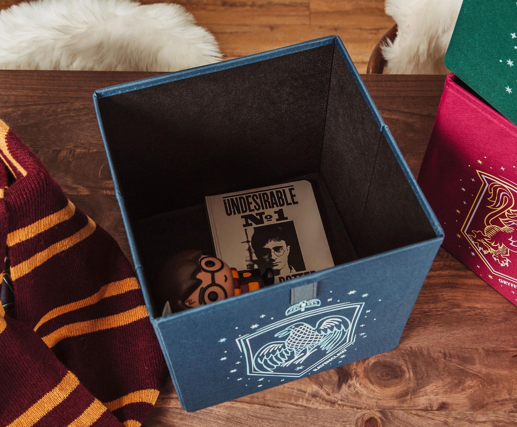 Harry Potter Hogwarts Houses 11-Inch Storage Bin Cube Organizers | Set of 4
