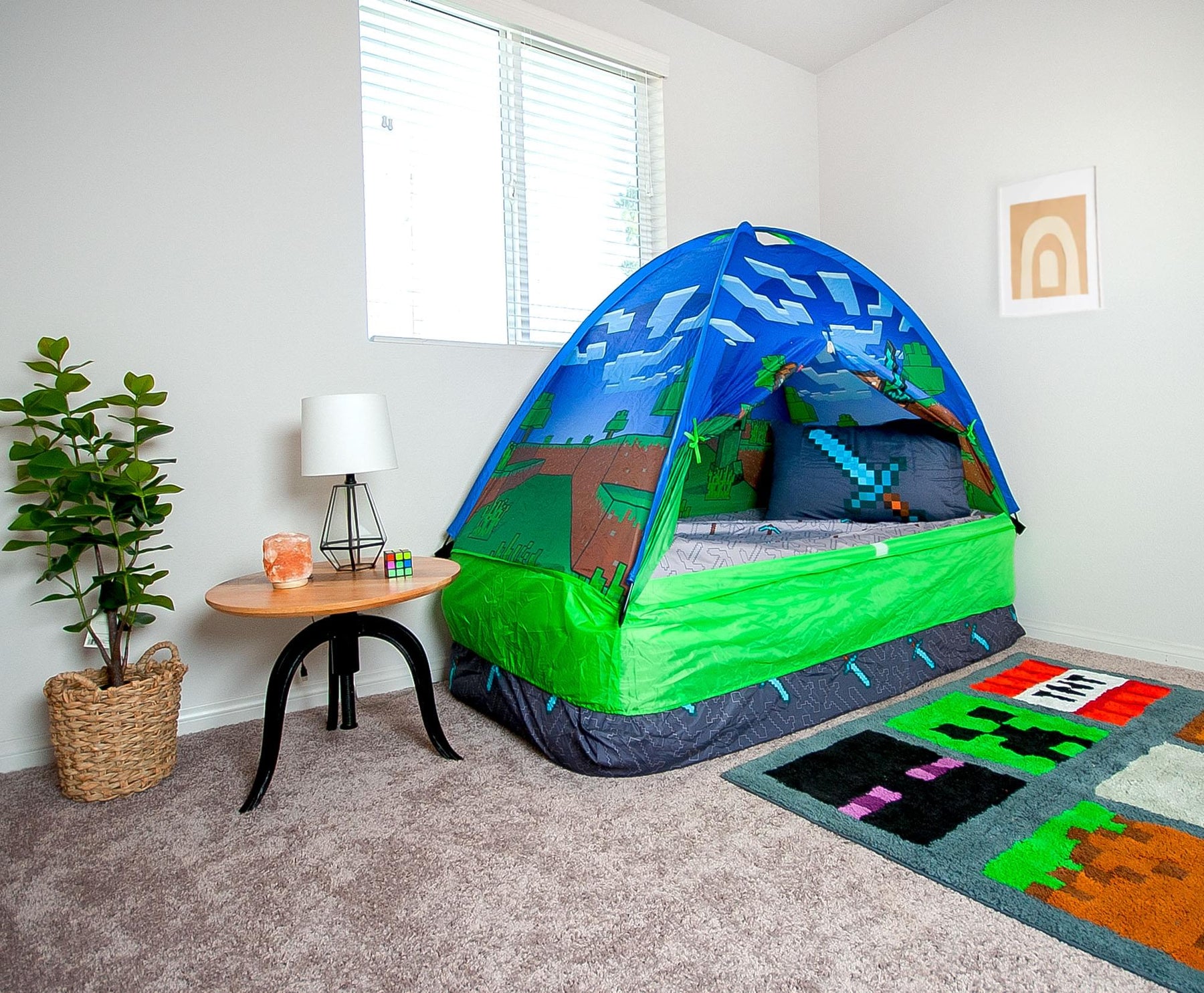 Minecraft Indoor Bed Tent Pop-Up Fort