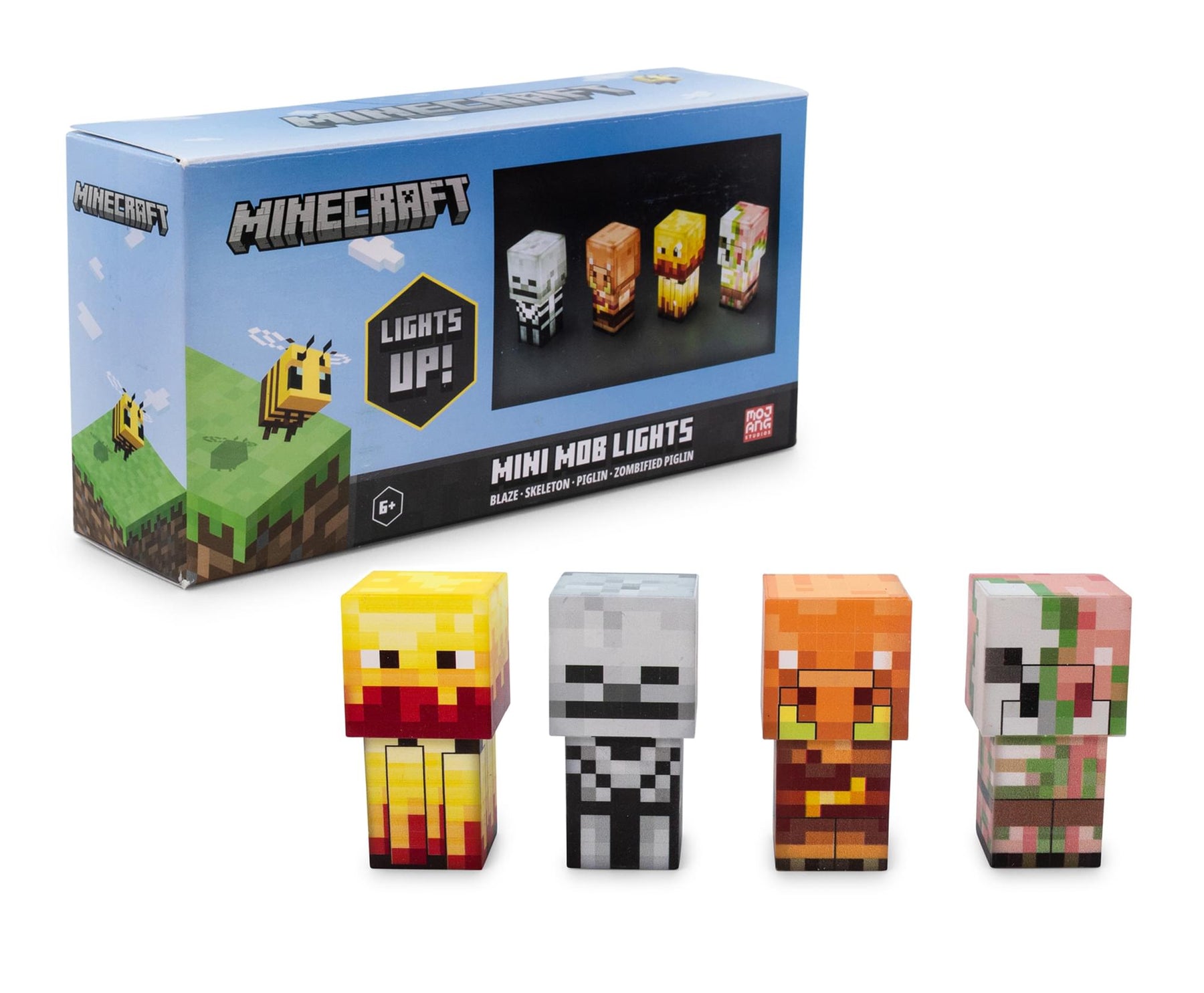 MOBS モブス　7inch Minecraft Mini Mob Figure Mood Lights | Skeleton, Blaze
