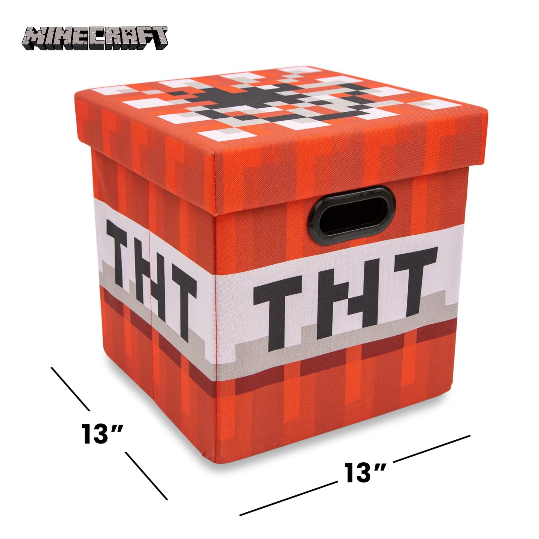 Minecraft 13-Inch Storage Bin Cube Organizers With Lid | Set Of 3