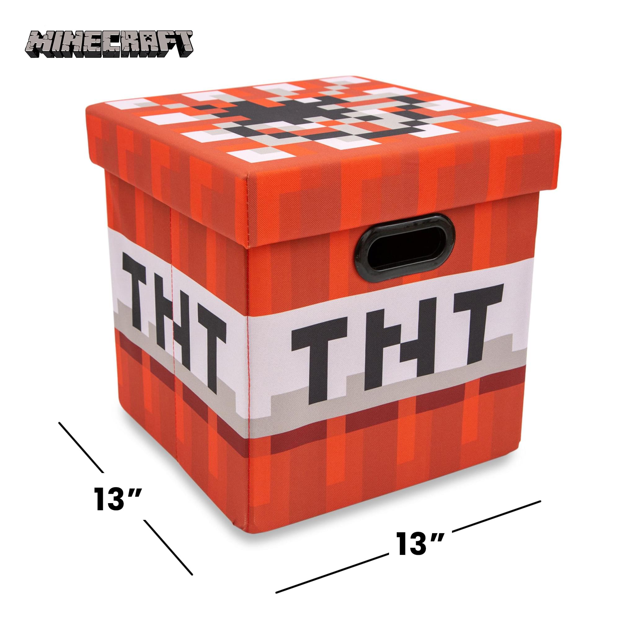 Minecraft 13-Inch Storage Bin Cube Organizers With Lid | Set Of 3