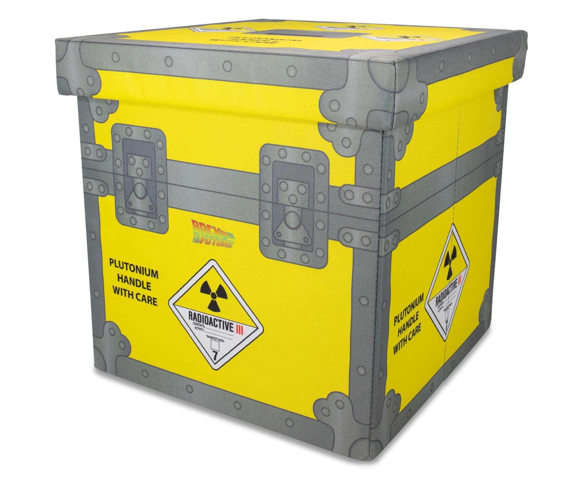 Back to the Future Plutonium Storage Bin Cube Organizer with Lid | 15 Inches