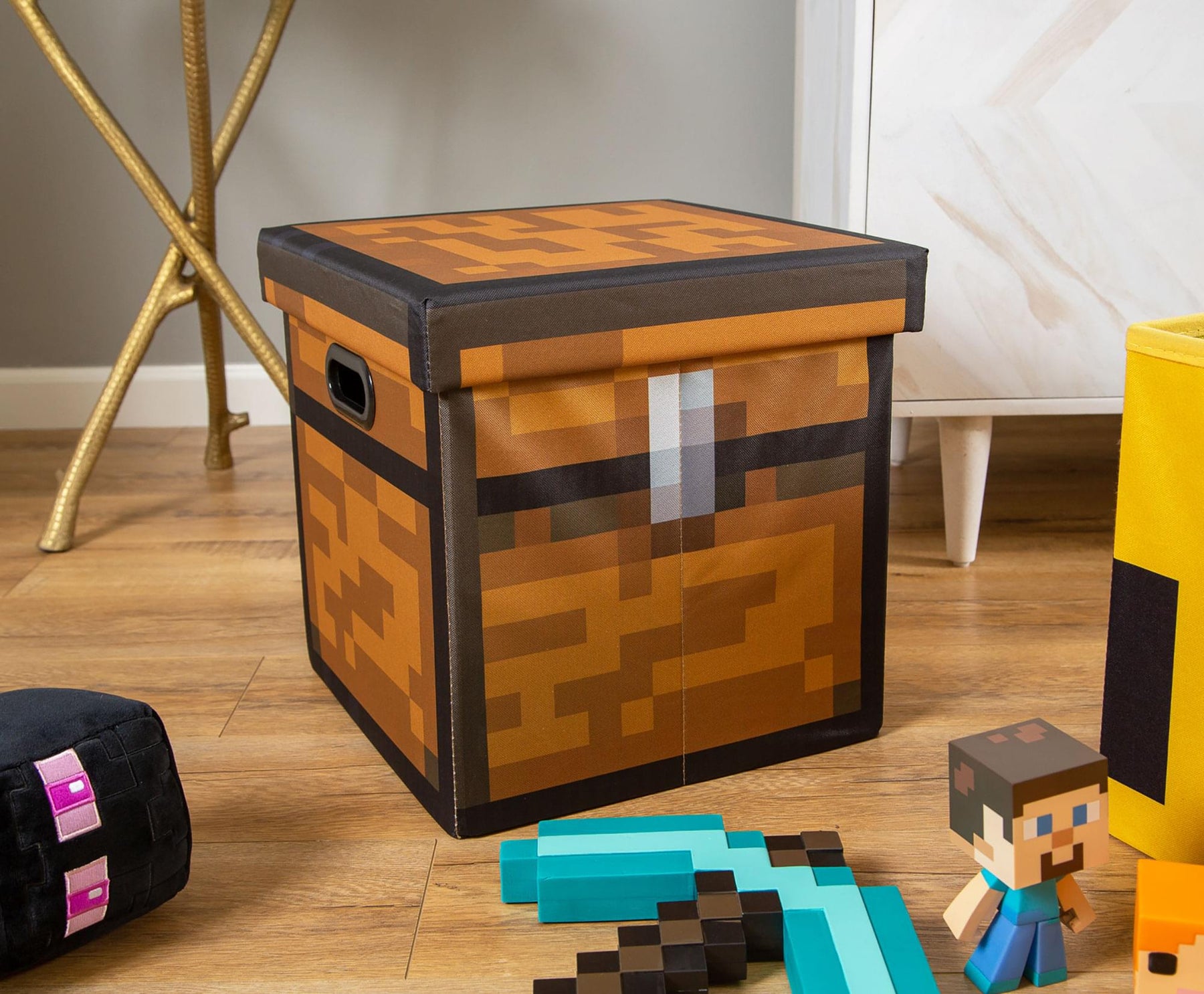Minecraft In World Chest Storage Bin Cube Organizer with Lid | 15 Inches