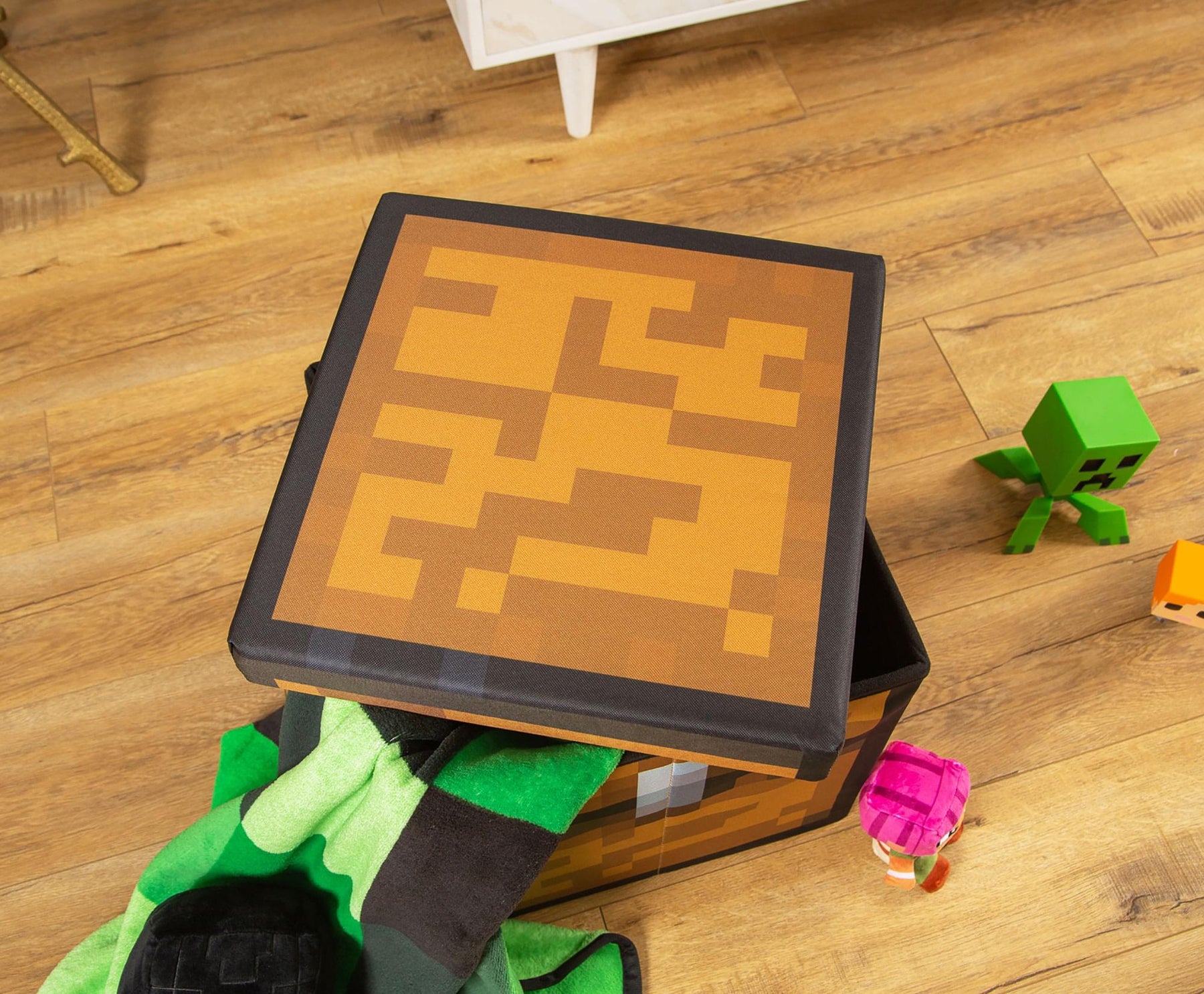 Minecraft In World Chest Storage Bin Cube Organizer with Lid | 15 Inches