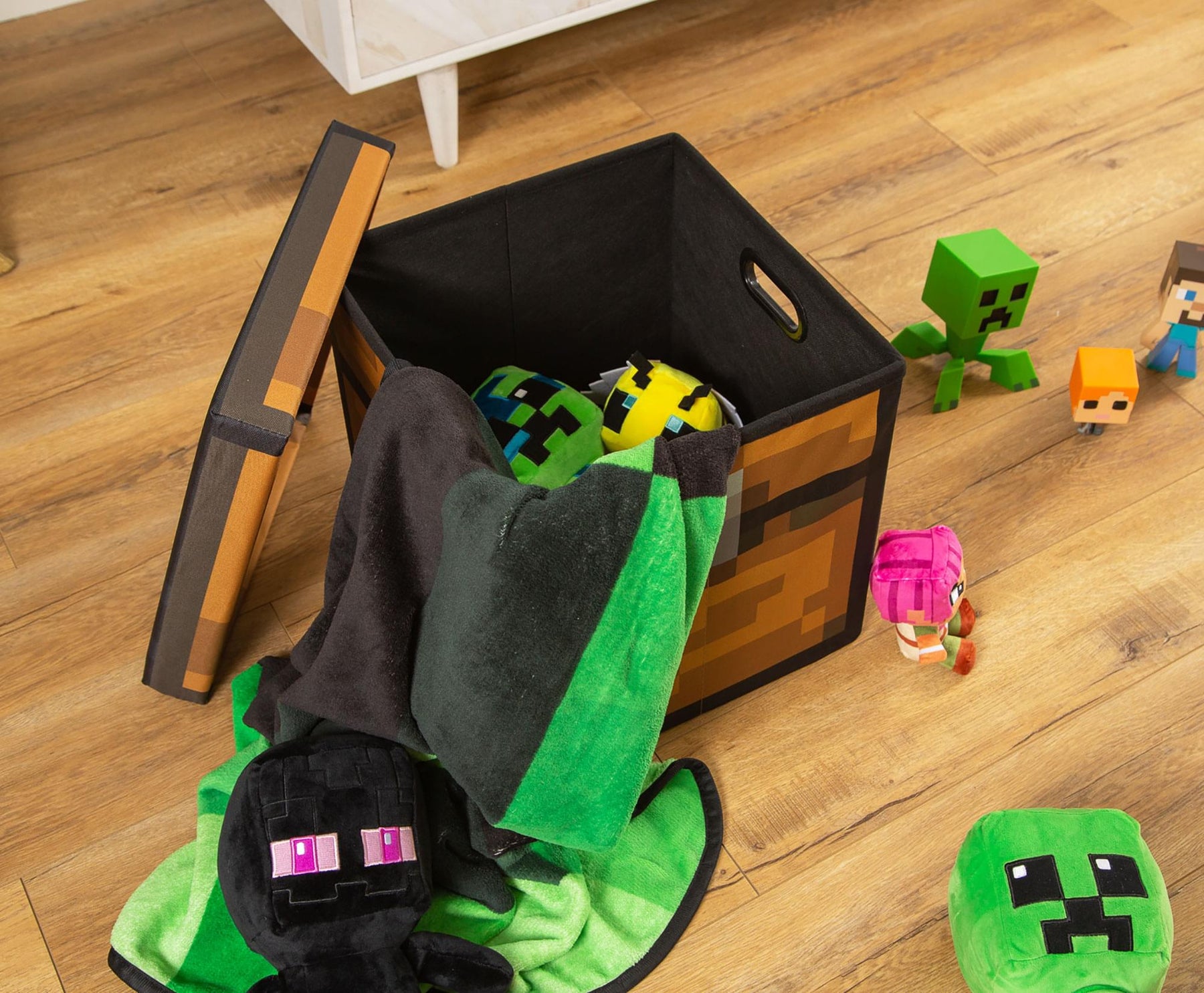 Minecraft In World Chest Storage Bin Cube Organizer with Lid | 15 Inches