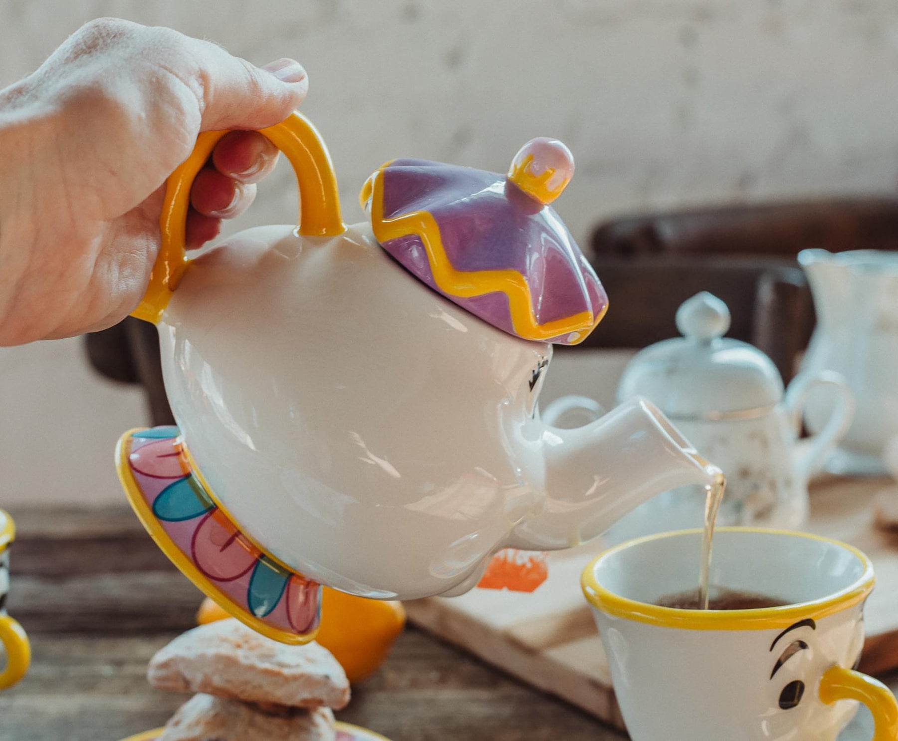 Disney Beauty and the Beast Mrs. Potts Sculpted Ceramic Teapot Replica