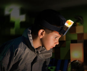 Minecraft Brownstone Torch Headlamp Light With Adjustable Headband