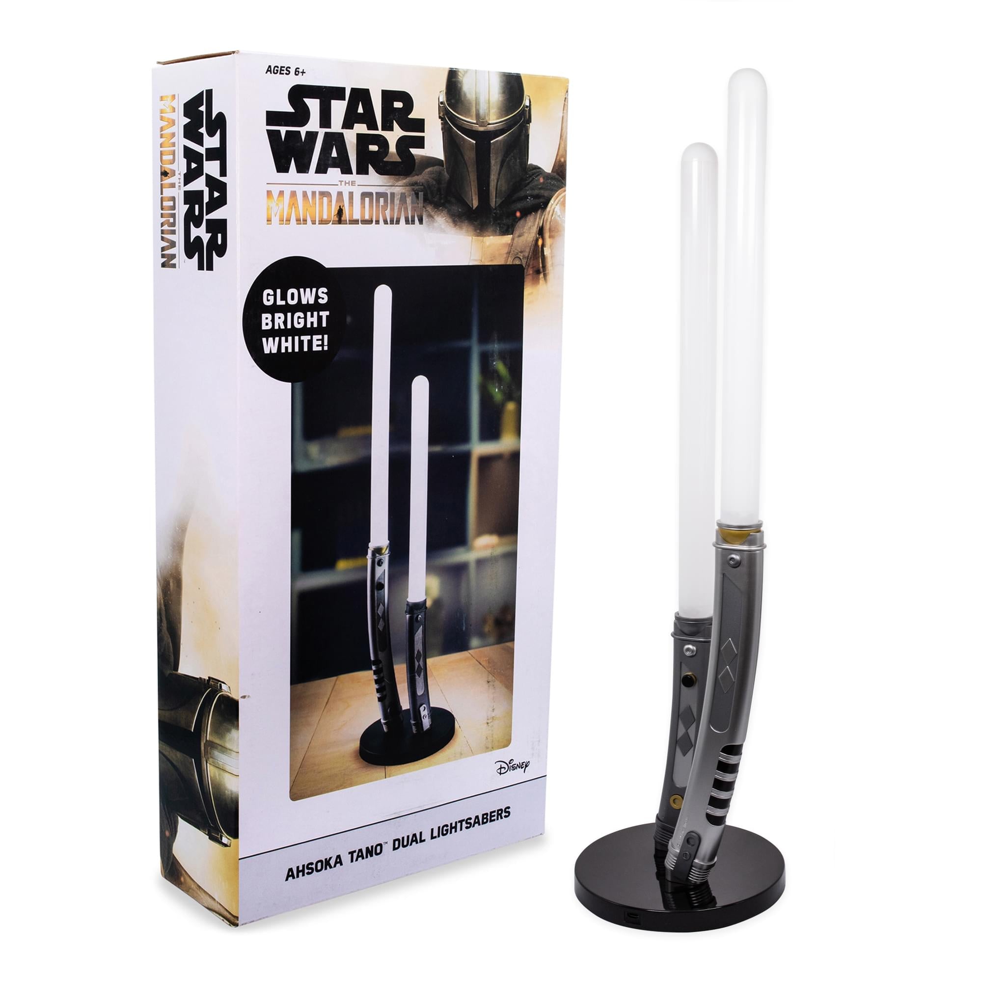 Star Wars Ahsoka Tano Dual Lightsabers Desktop LED Mood Light | 23 Inches Tall