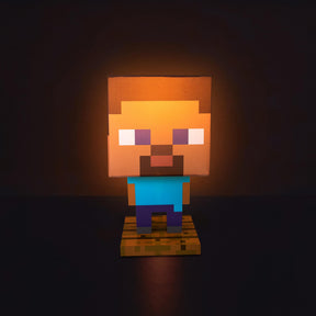 Minecraft Steve Figural LED Desk Lamp Light | 13 Inches Tall
