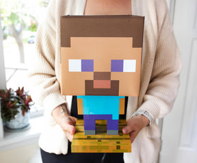 Minecraft Steve Figural LED Desk Lamp Light | 13 Inches Tall