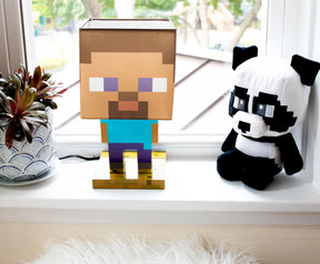 Minecraft Steve Figural LED Desk Lamp Light | 13 Inches Tall