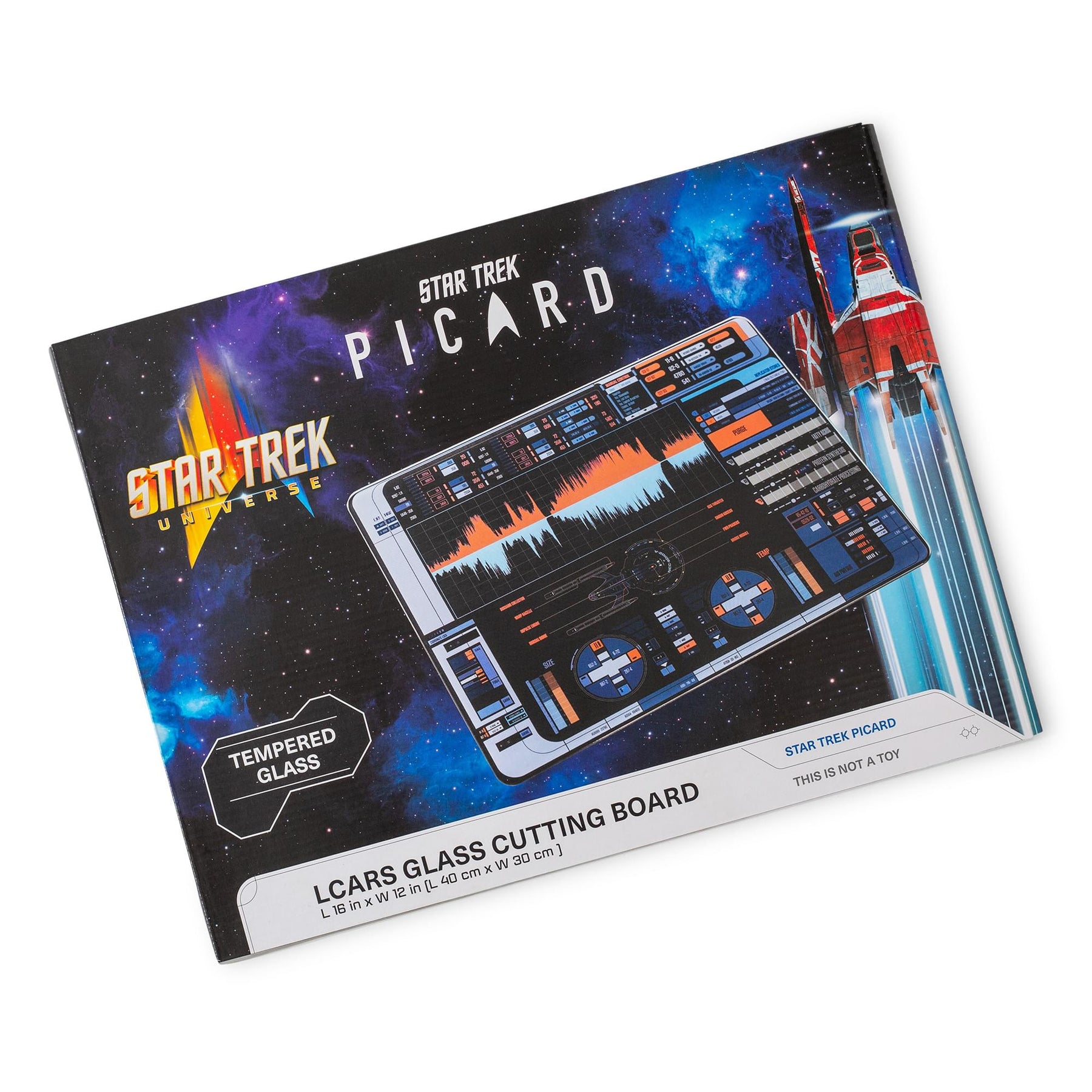 Star Trek: Picard LCARS Glass Cutting Board