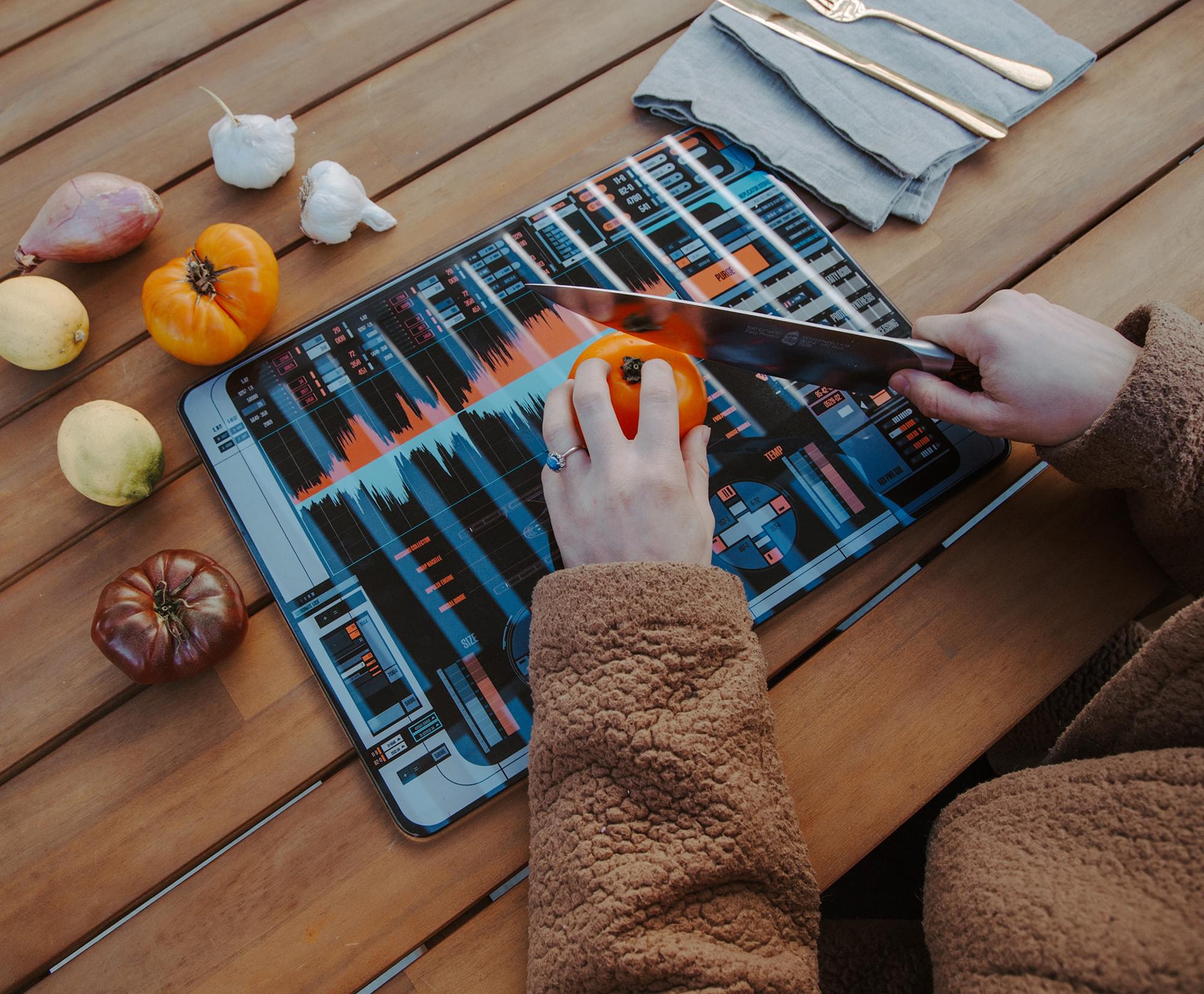 Star Trek: Picard LCARS Glass Cutting Board