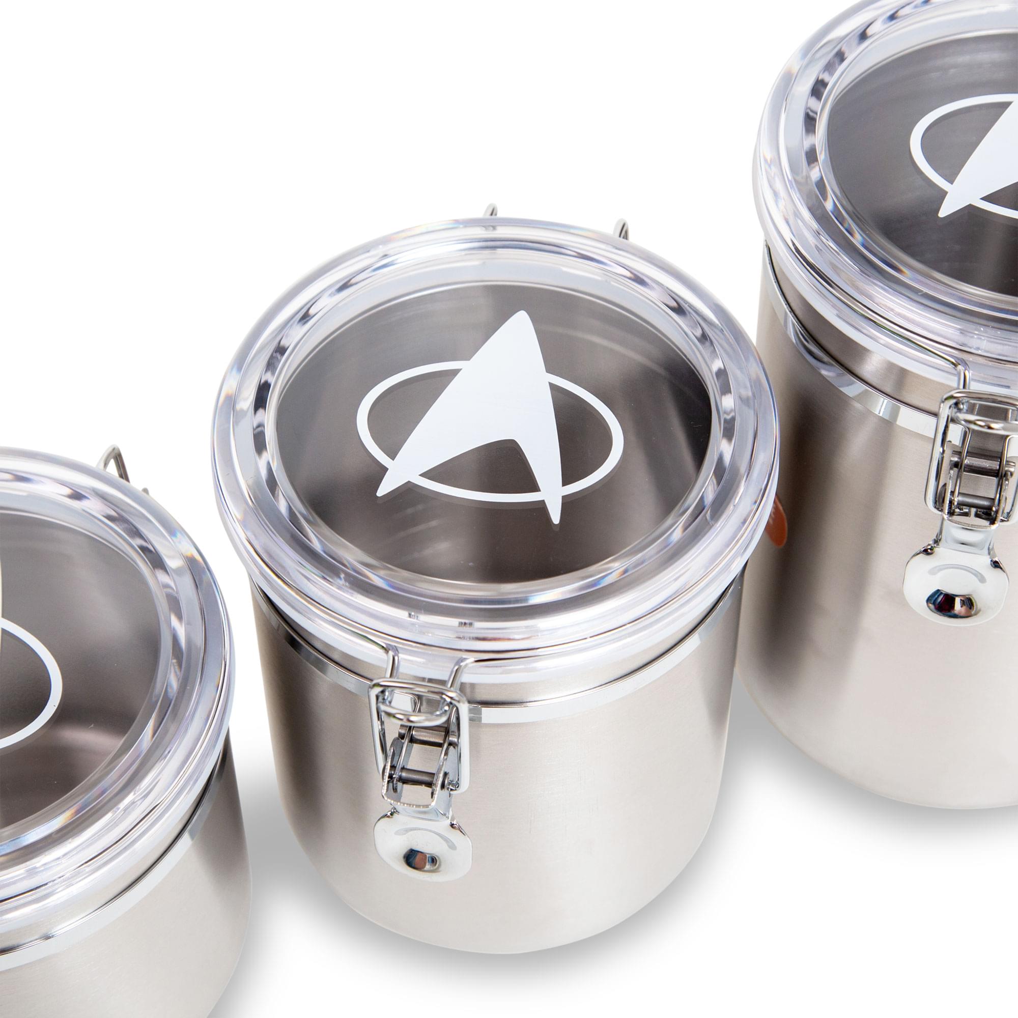 Star Trek: The Next Generation Stainless Steel Storage Jar Containers | Set of 4