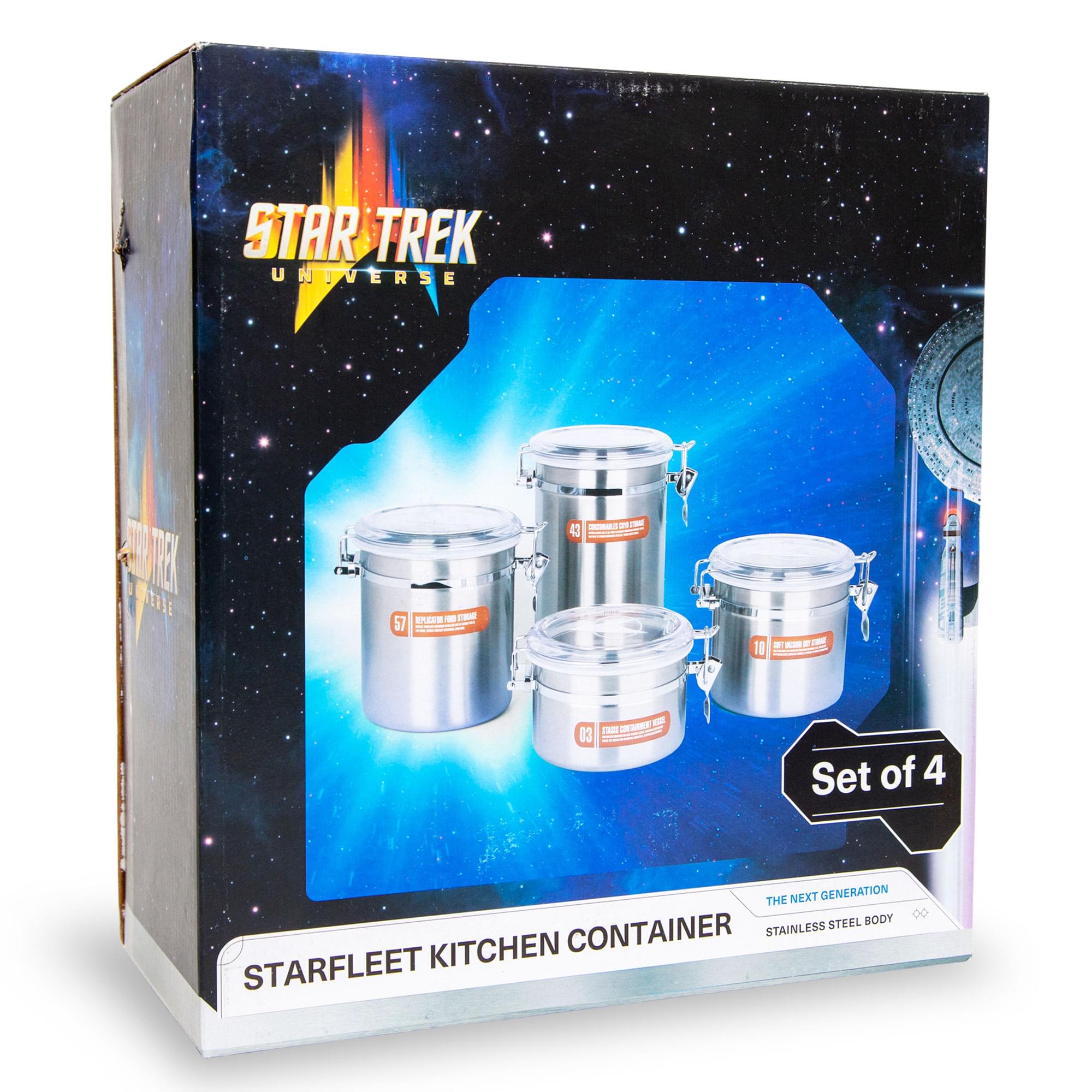 Star Trek: The Next Generation Stainless Steel Storage Jar Containers | Set of 4