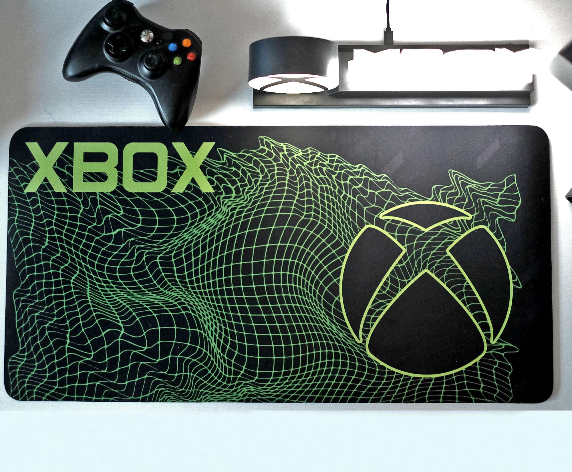 Xbox Black Graphic Desk Mat Cover | 12 x 24 Inches