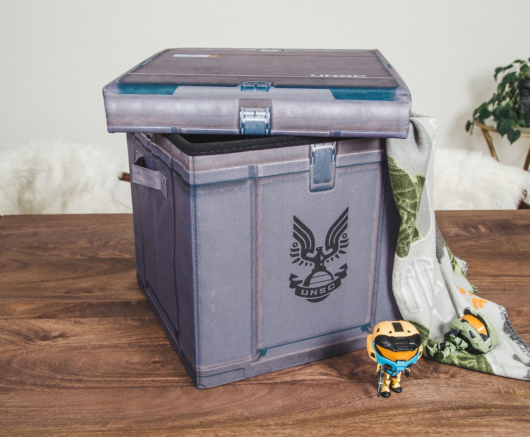 HALO Ammo Crate Storage Bin Cube Organizer with Lid | 15 Inches