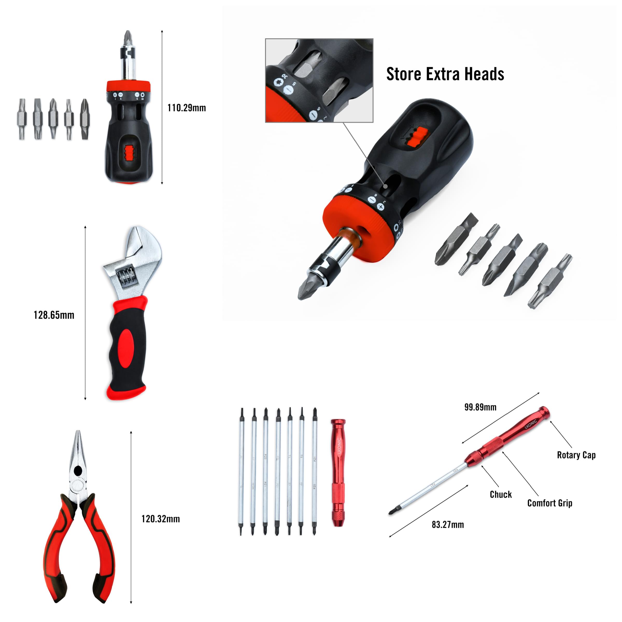 Marvel Mighty Thors Hammer Mjolnir 91-Piece Tool Set | All-In-One Kit