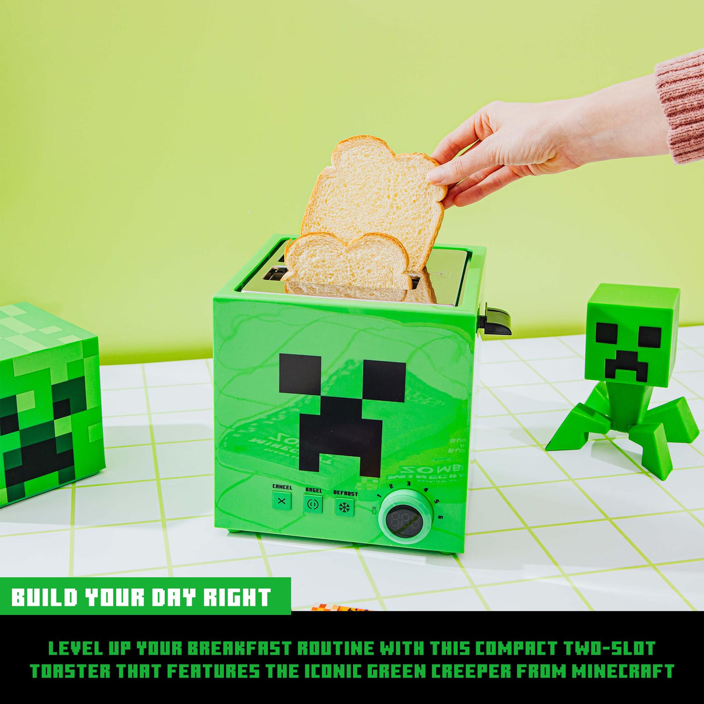 Minecraft Green Creeper Toaster | Free Shipping