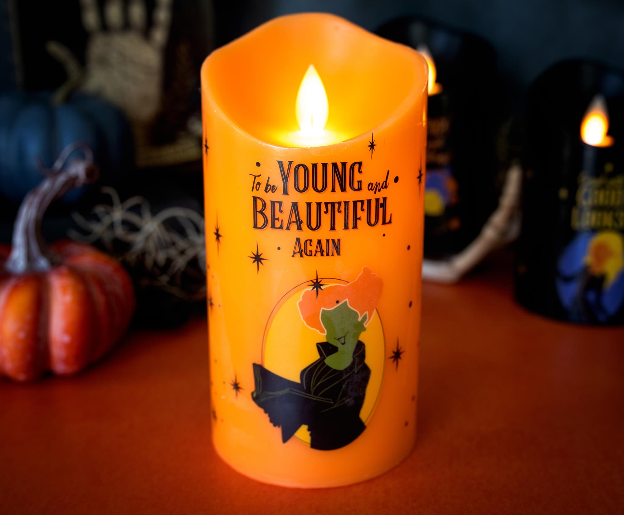 Disney Hocus Pocus LED Flickering Flameless Candles With Timers | Set of 3