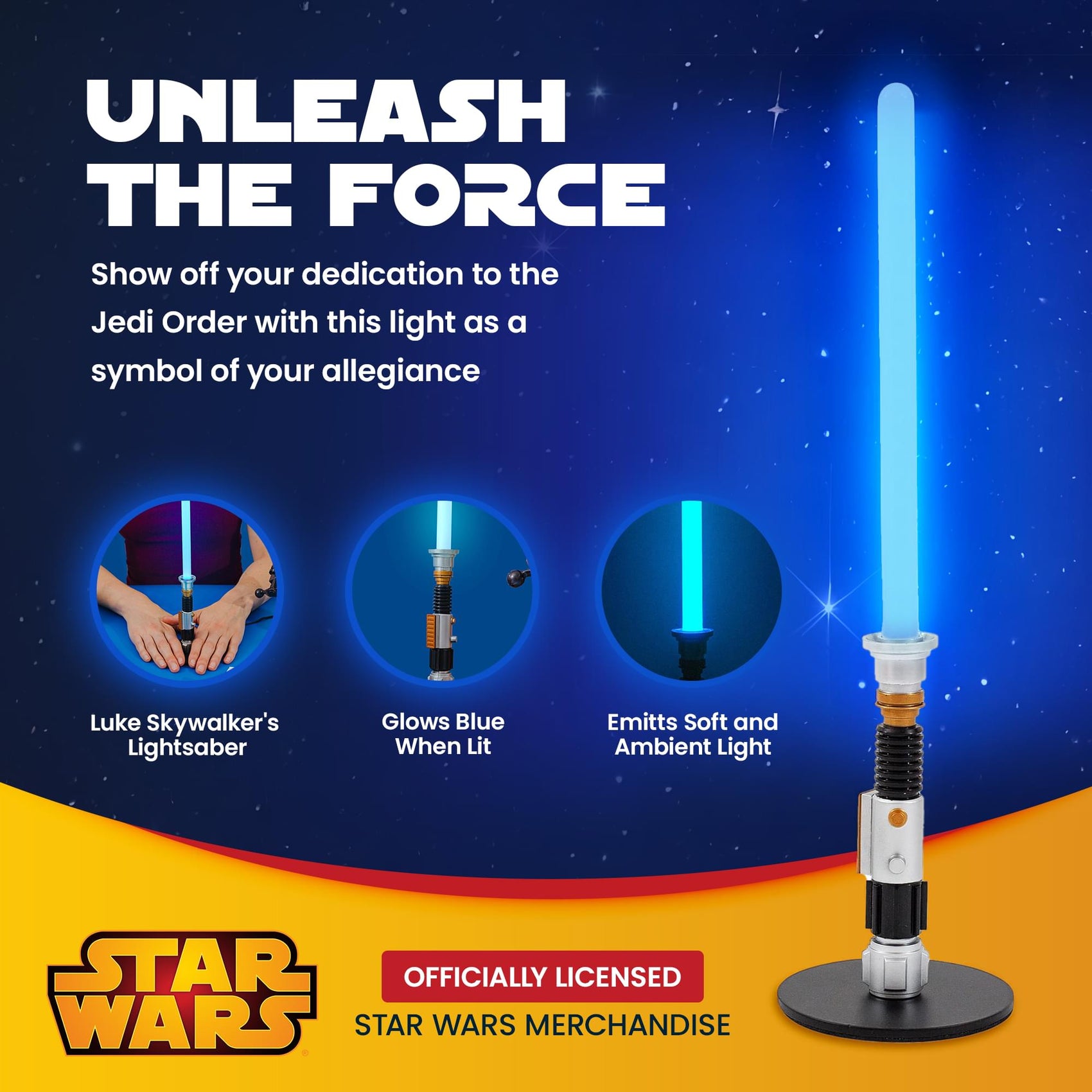 Star Wars Obi-Wan Kenobi 12 Inch Lightsaber Lamp | Free Shipping