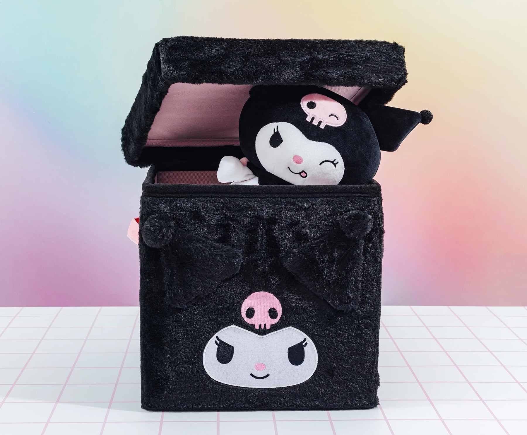 Sanrio Kuromi 13-Inch Plush Storage Bin With Lid