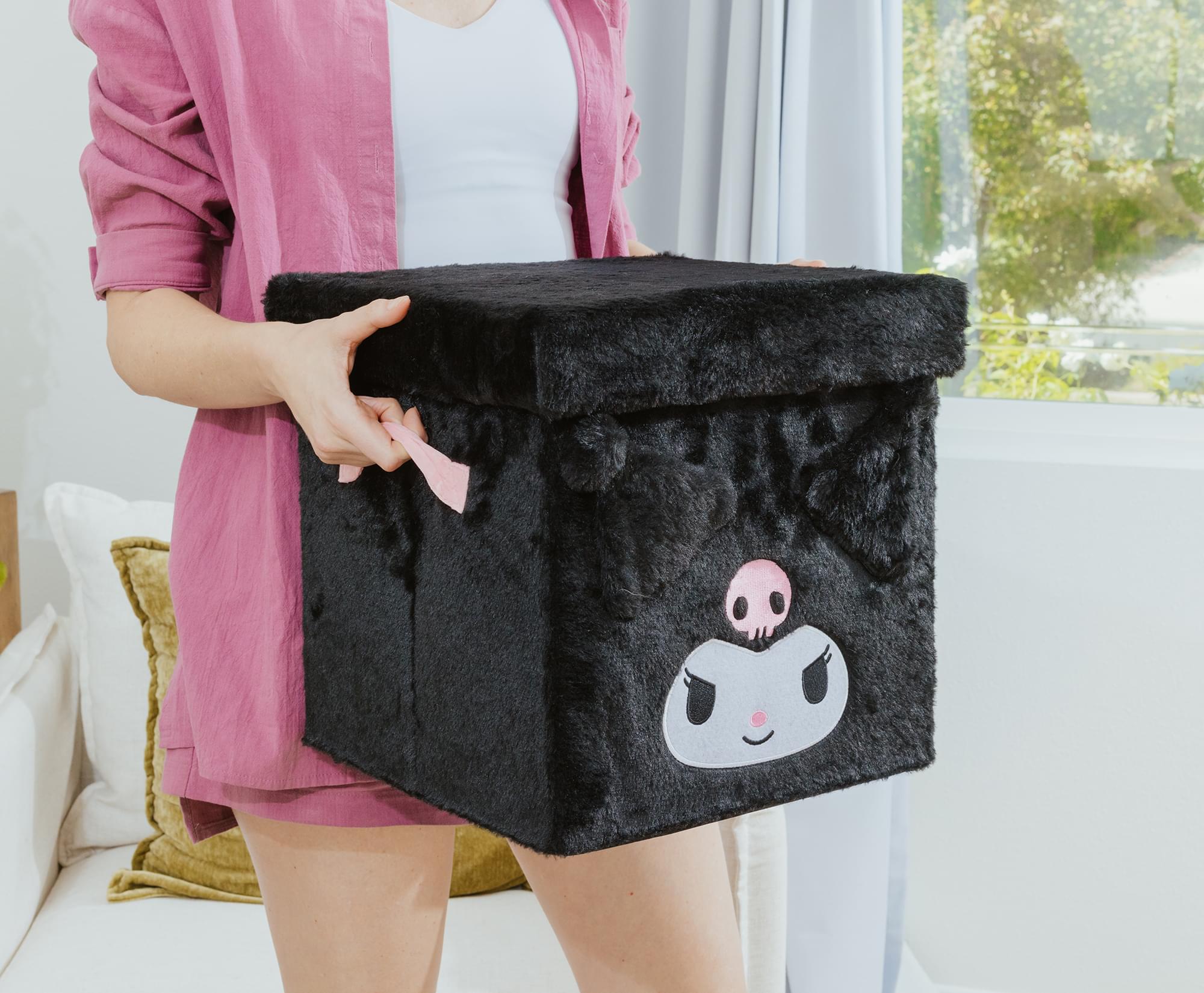 Sanrio Kuromi 13-Inch Plush Storage Bin With Lid