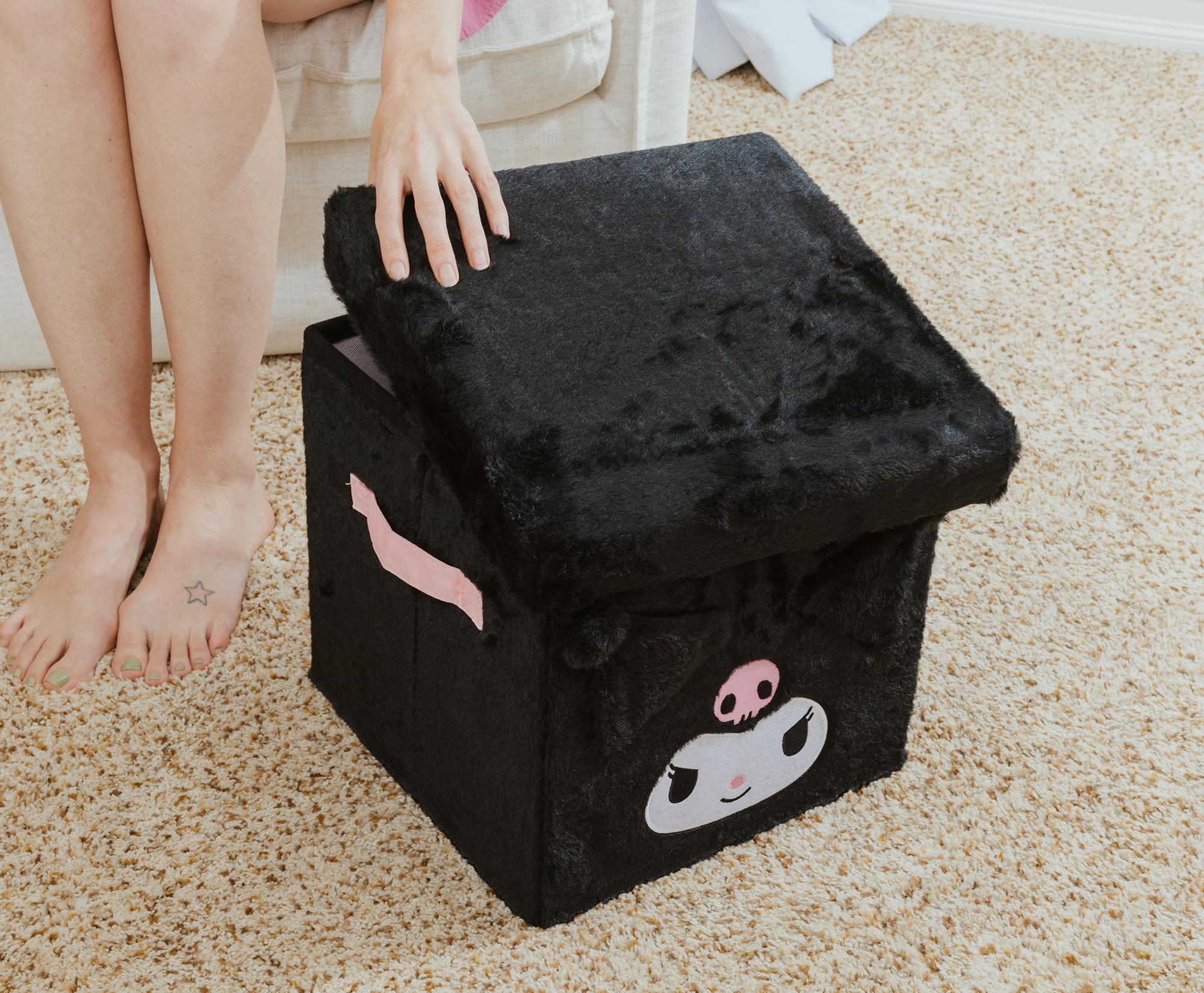 Sanrio Kuromi 13-Inch Plush Storage Bin With Lid