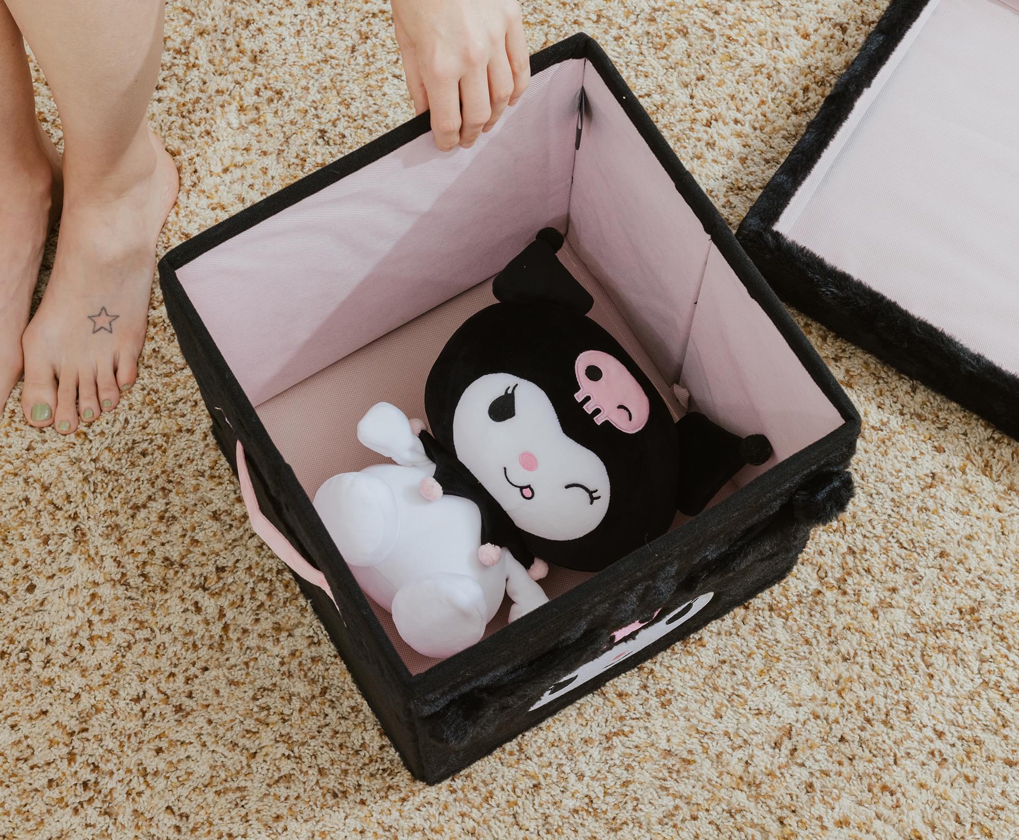 Sanrio Kuromi 13-Inch Plush Storage Bin With Lid