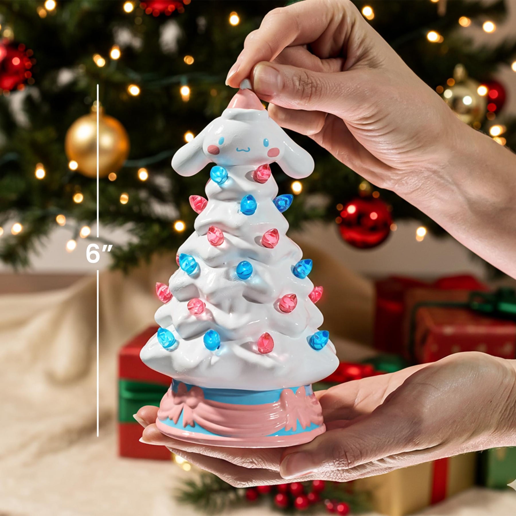 Sanrio Characters Light-Up Ceramic Christmas Tree Set Of 4