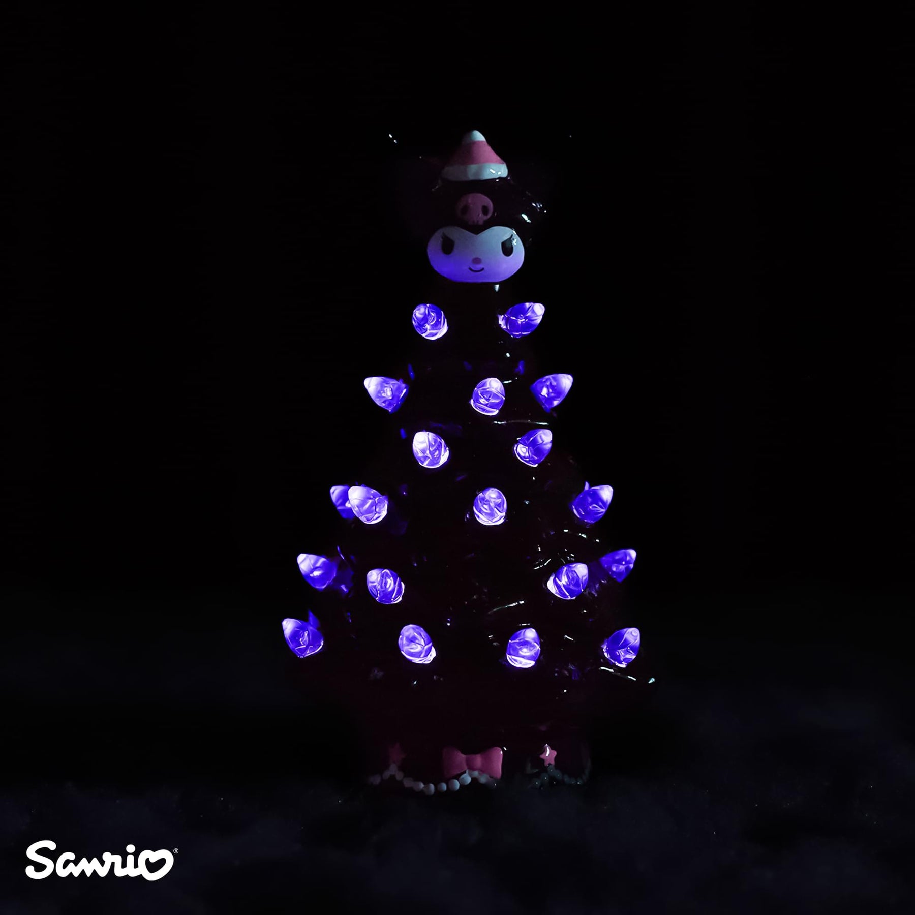 Sanrio Kuromi Light-Up Ceramic Christmas Tree | 6 Inches Tall