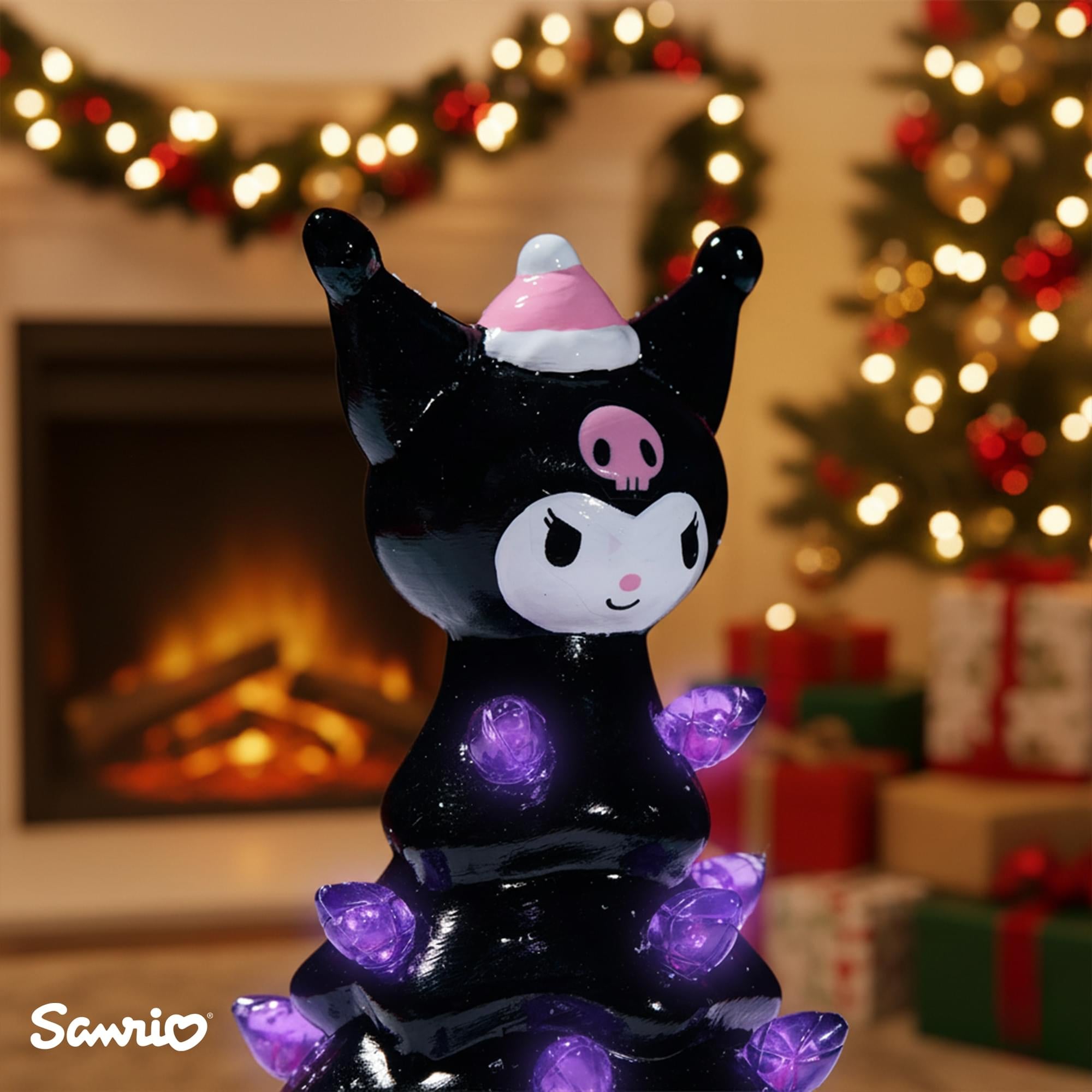 Sanrio Kuromi Light-Up Ceramic Christmas Tree | 6 Inches Tall