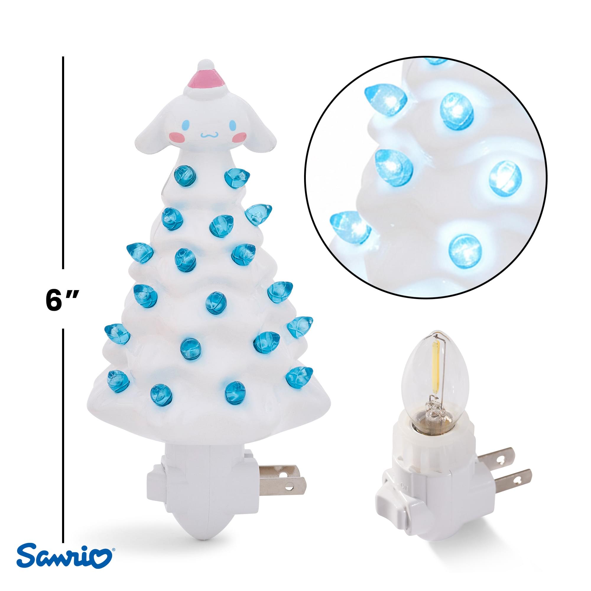 Sanrio Cinnamoroll 6-Inch Ceramic Christmas Tree Plug-In Nightlight