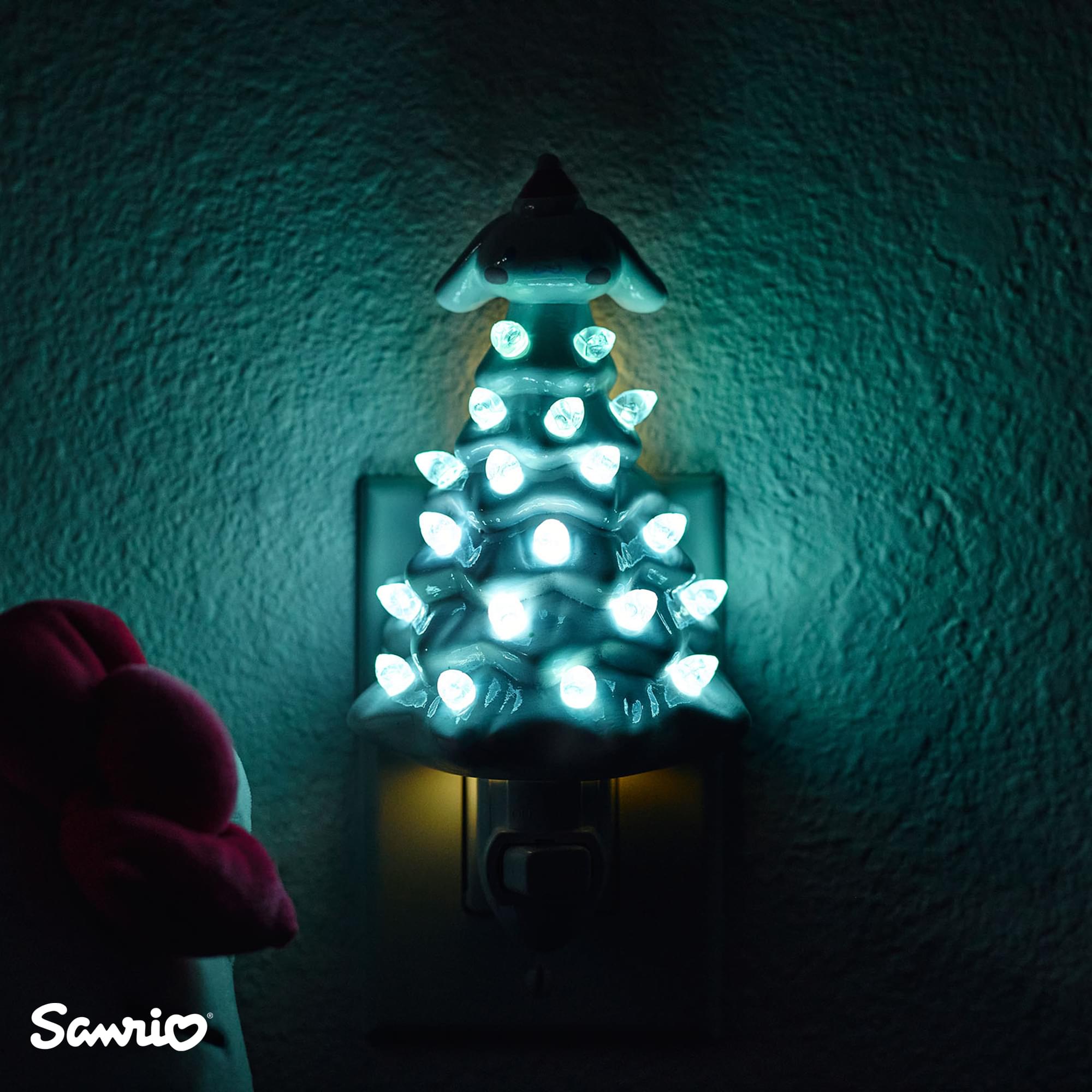 Sanrio Cinnamoroll 6-Inch Ceramic Christmas Tree Plug-In Nightlight