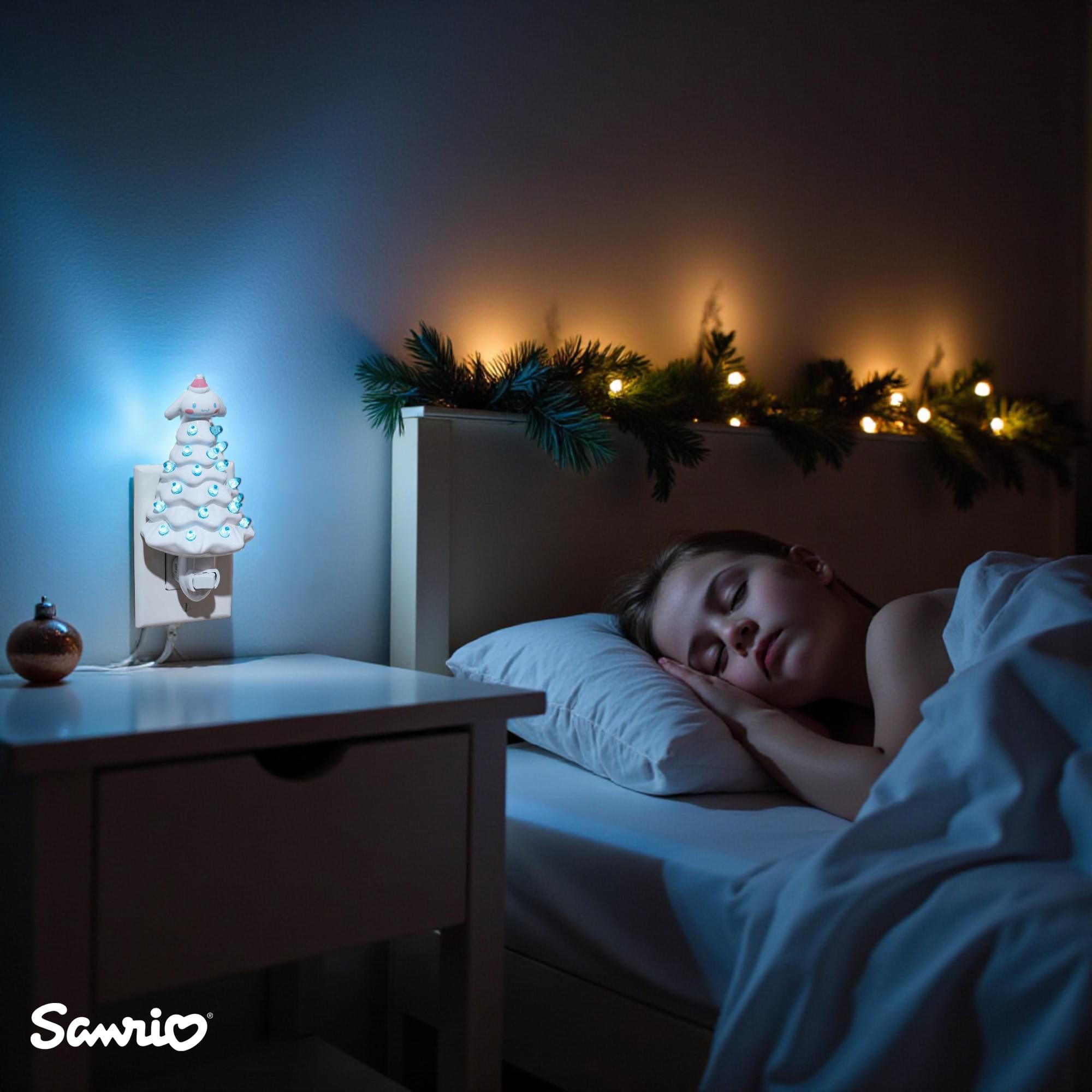 Sanrio Cinnamoroll 6-Inch Ceramic Christmas Tree Plug-In Nightlight