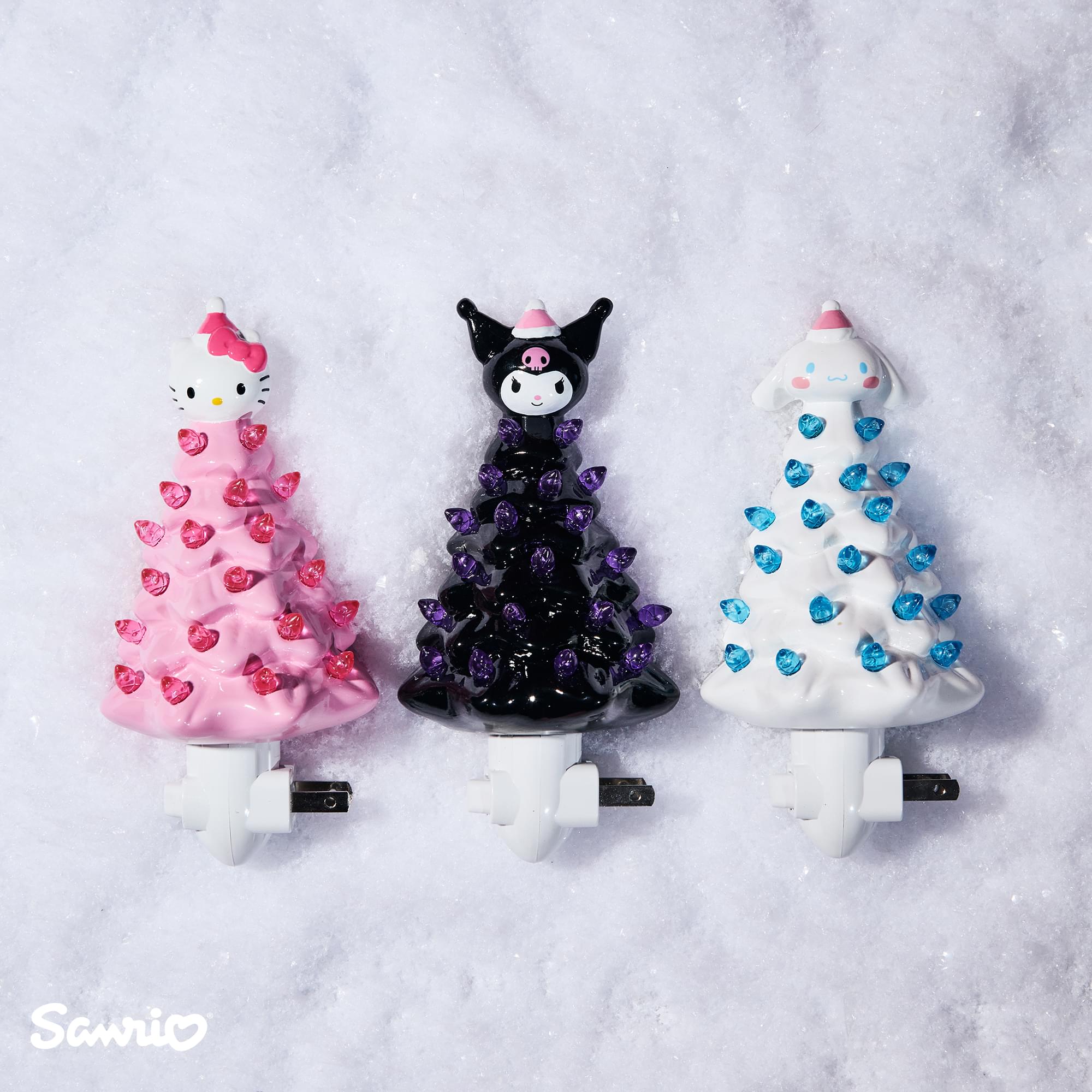 Sanrio Kuromi 6-Inch Ceramic Christmas Tree Plug-In Nightlight